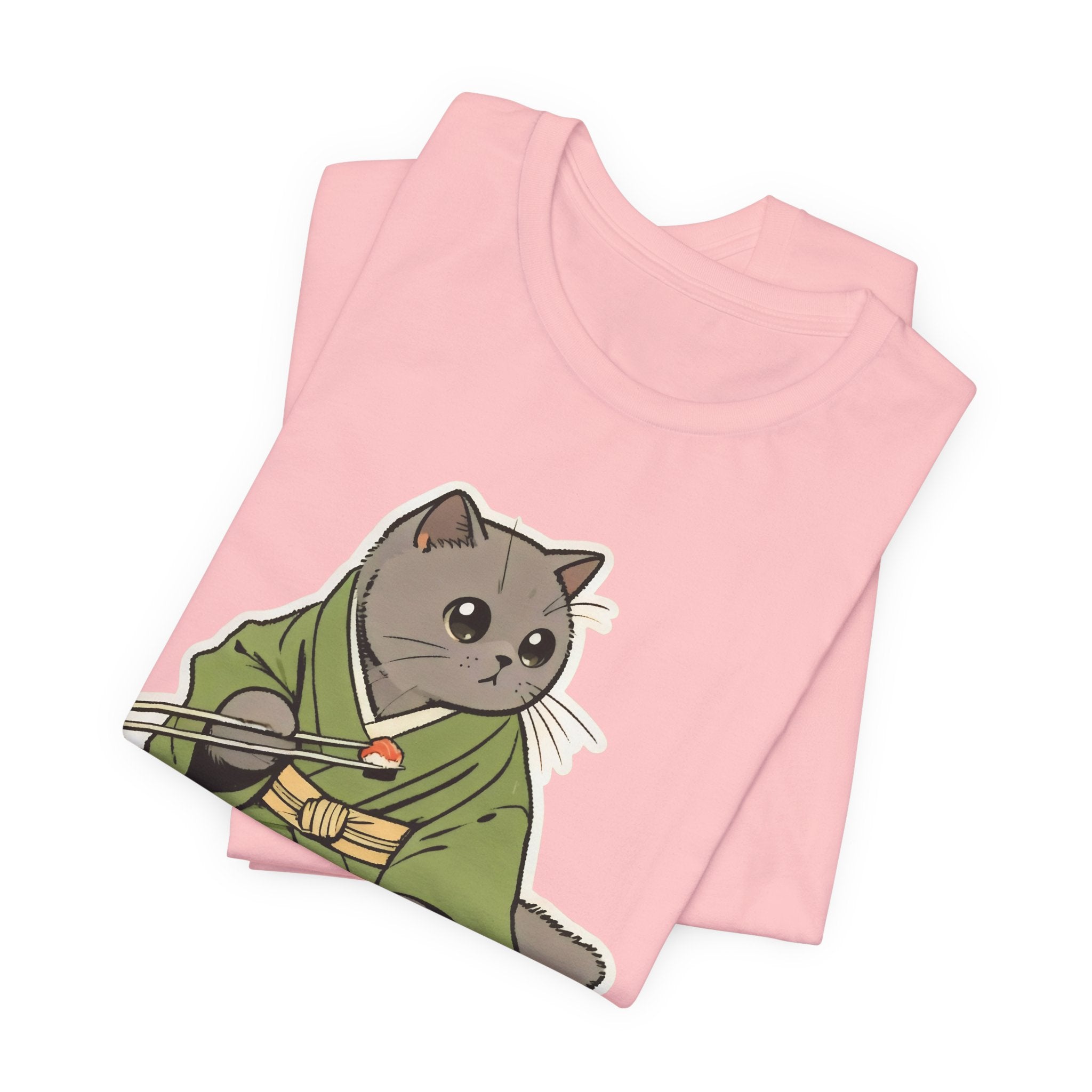 Sushi Cat Tee - Cute Japanese Cat Shirt, British Shorthair