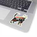 Cat Silhouette Sticker | Scenic Forest Sunset Kiss-Cut Sticker