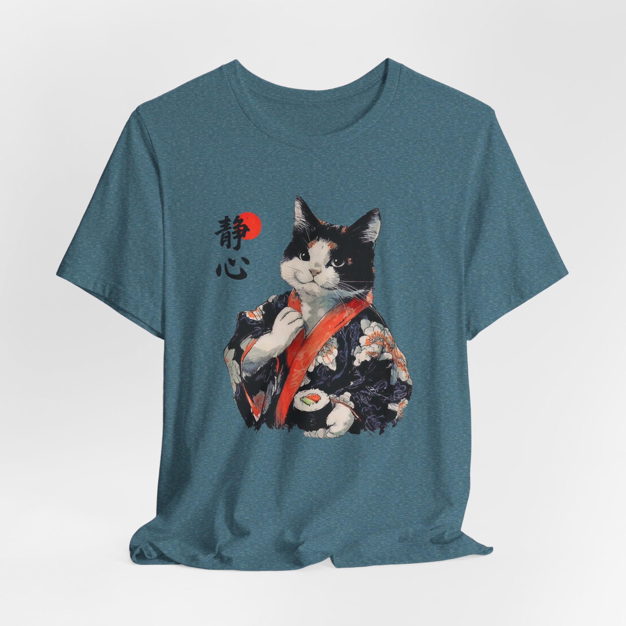 Sushi Cat T-Shirt | Japanese Kimono Neko