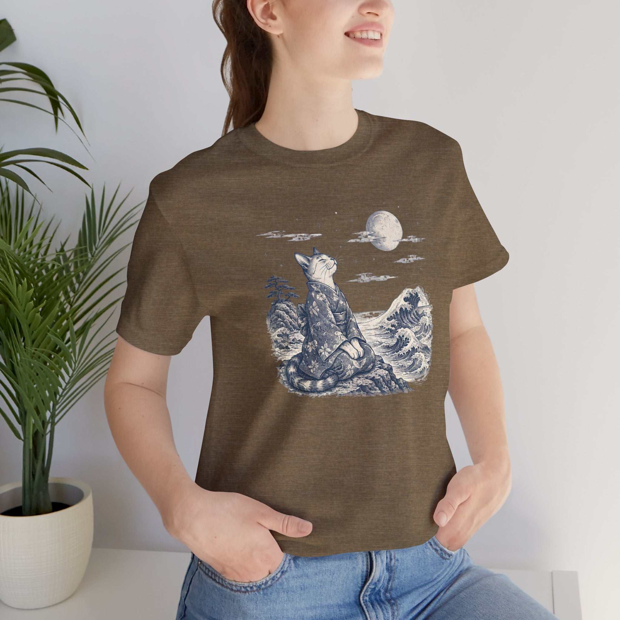 Moonlit Kimono Cat T-Shirt