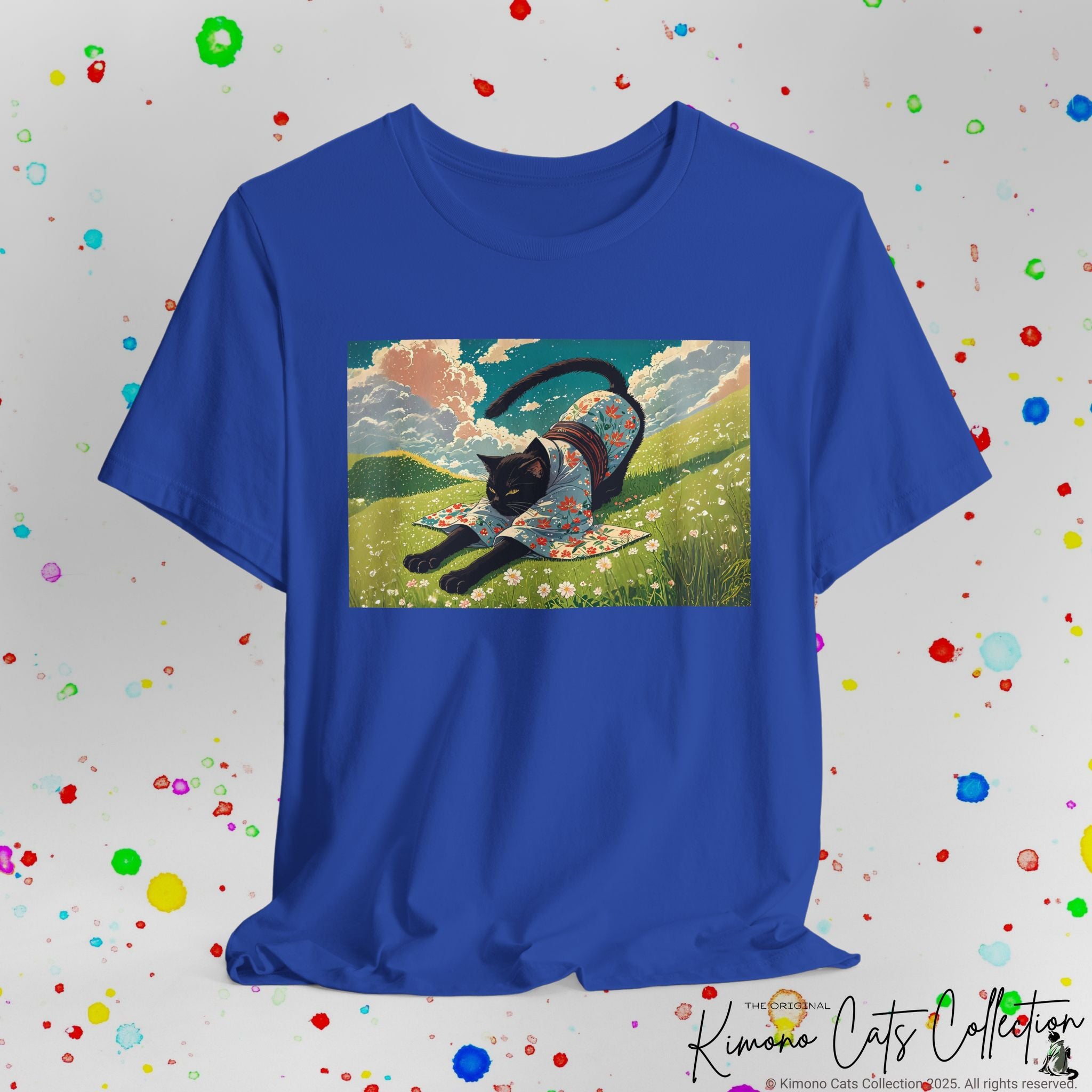 Kimono Black Kitty Cats Unisex T-Shirt