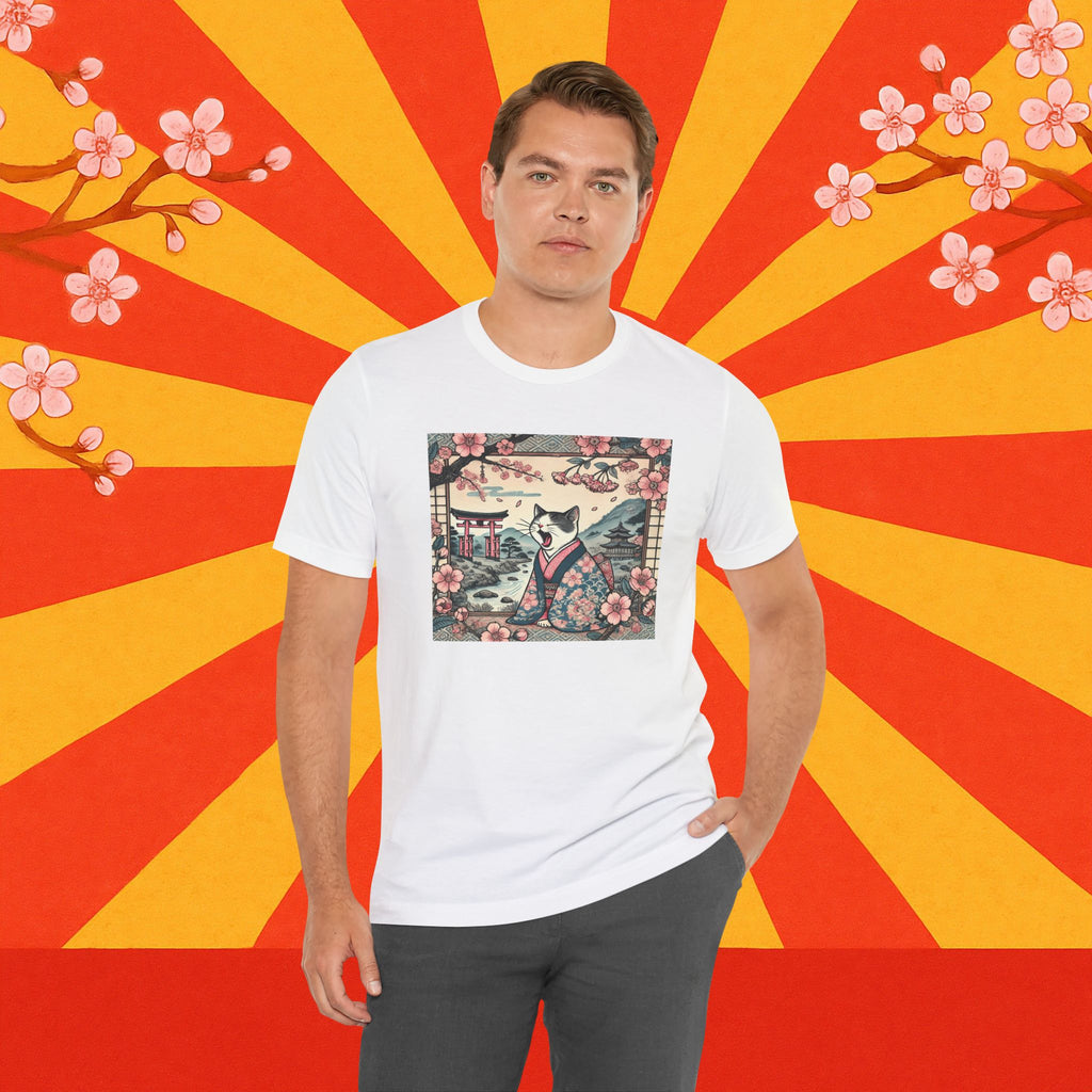 Kimono-Katze T-Shirt: Faule japanische Zen-Katze