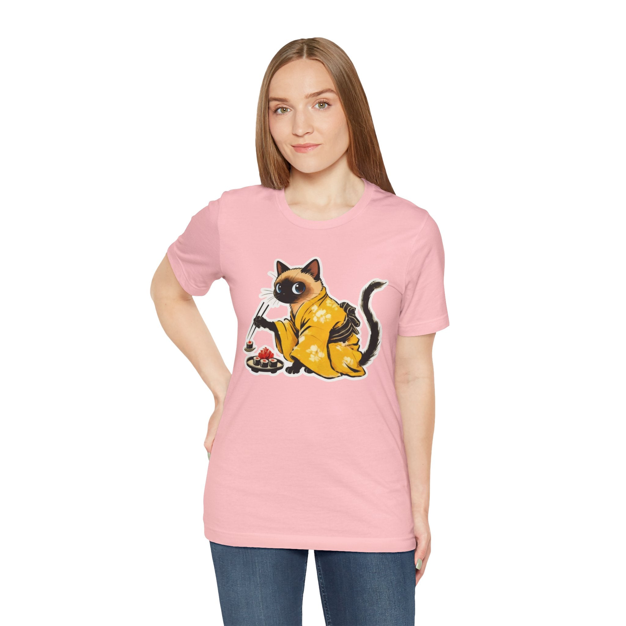 Kawaii Sushi Cat Tee - Japanese Cat Shirt