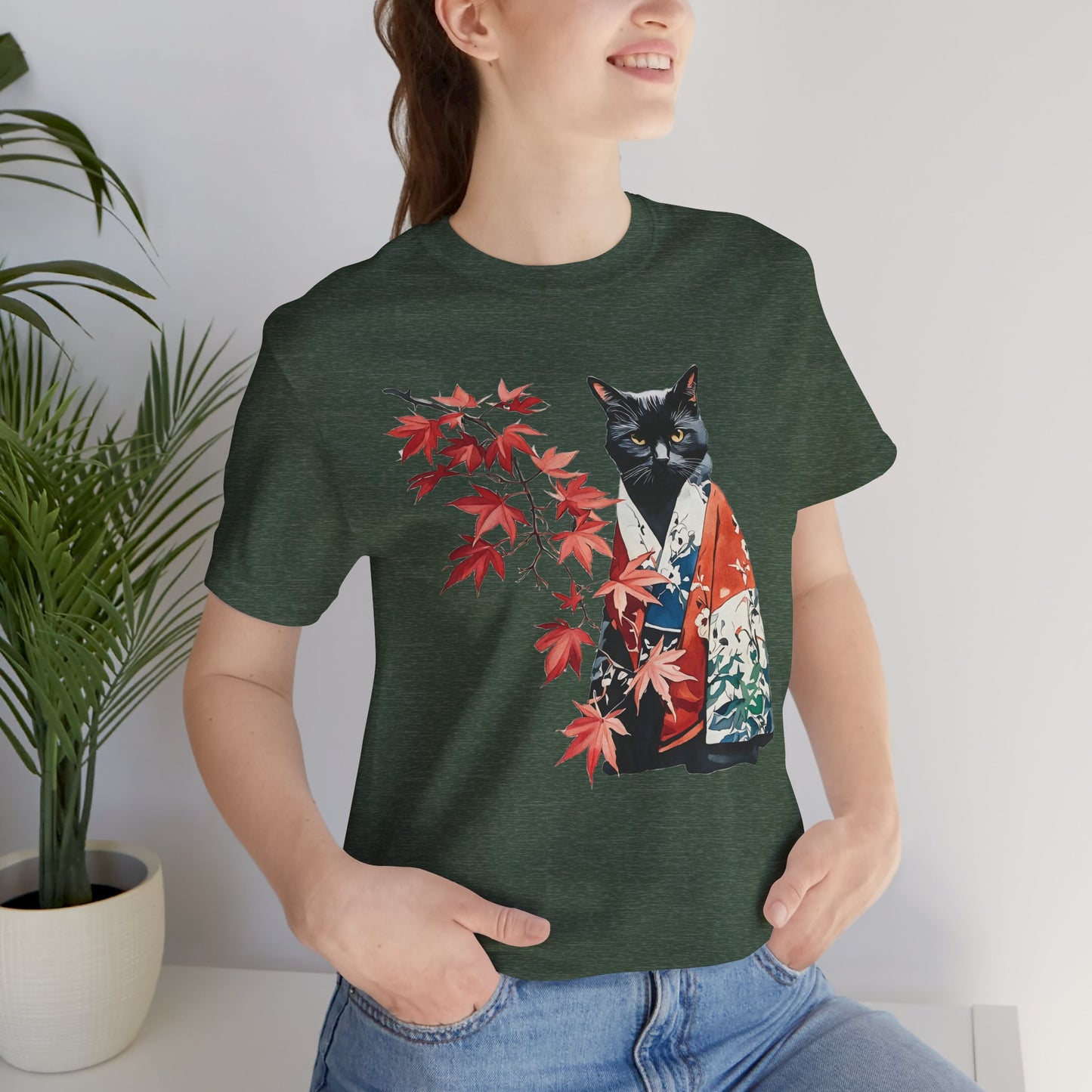 Kimono Cat Tee, Momoji Maple - Unisex