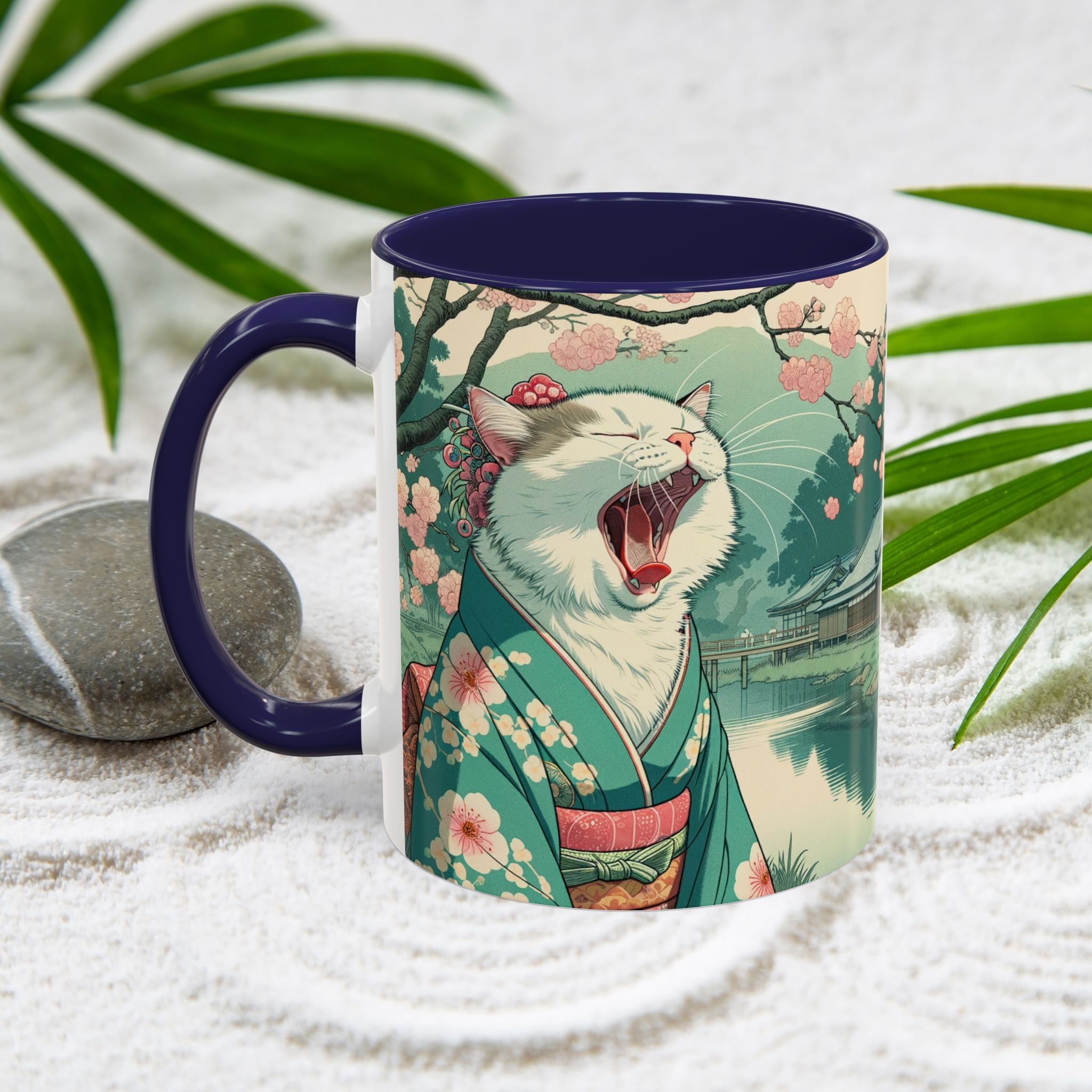 Cute Geisha Cat Mug - Kimono Cat Lover Gift