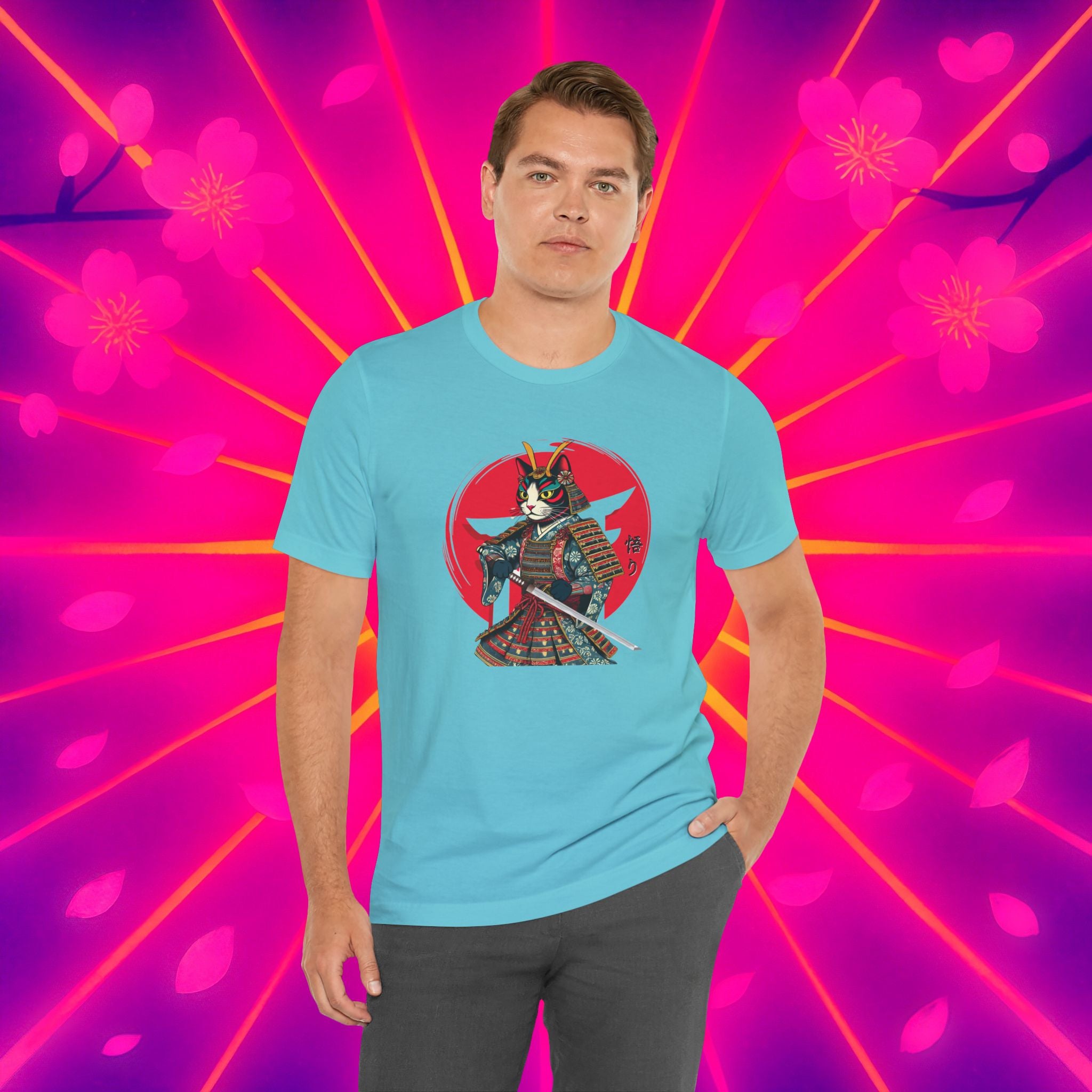 Samurai Cat Warrior Unisex Tee