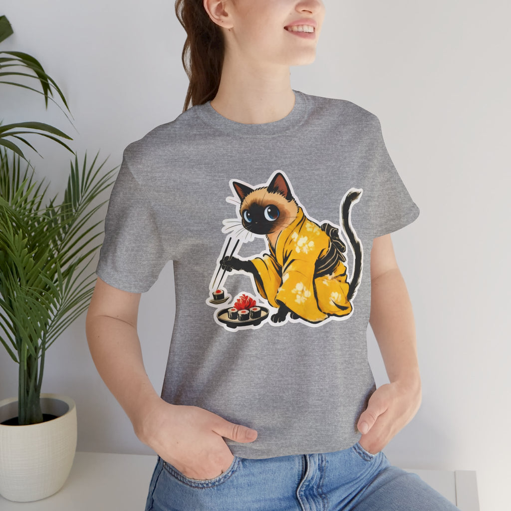 Kawaii Sushi Cat Tee - Japanese Cat Shirt