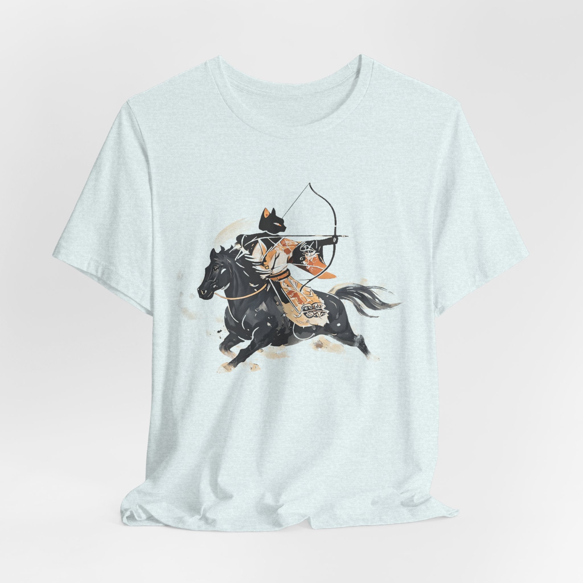 Year of the Horse Kyudo Archer Cat Ukiyo-e Kimono T-Shirt