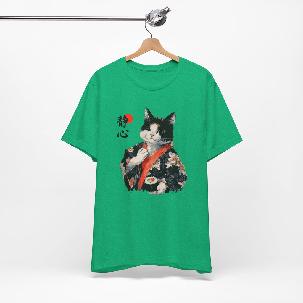 Sushi Cat T-Shirt | Japanese Kimono Neko