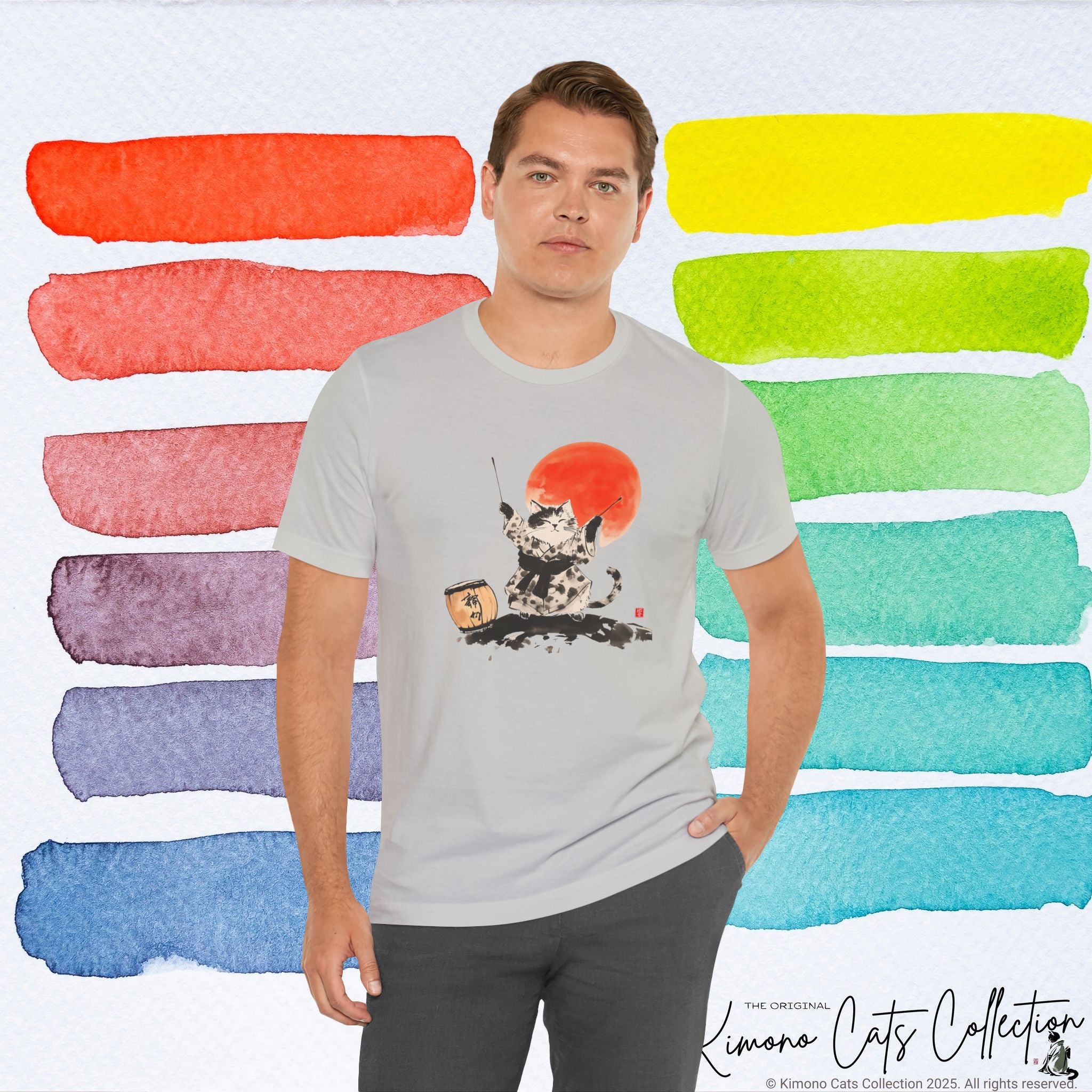 Taiko Drum Cat Tee – Unisex