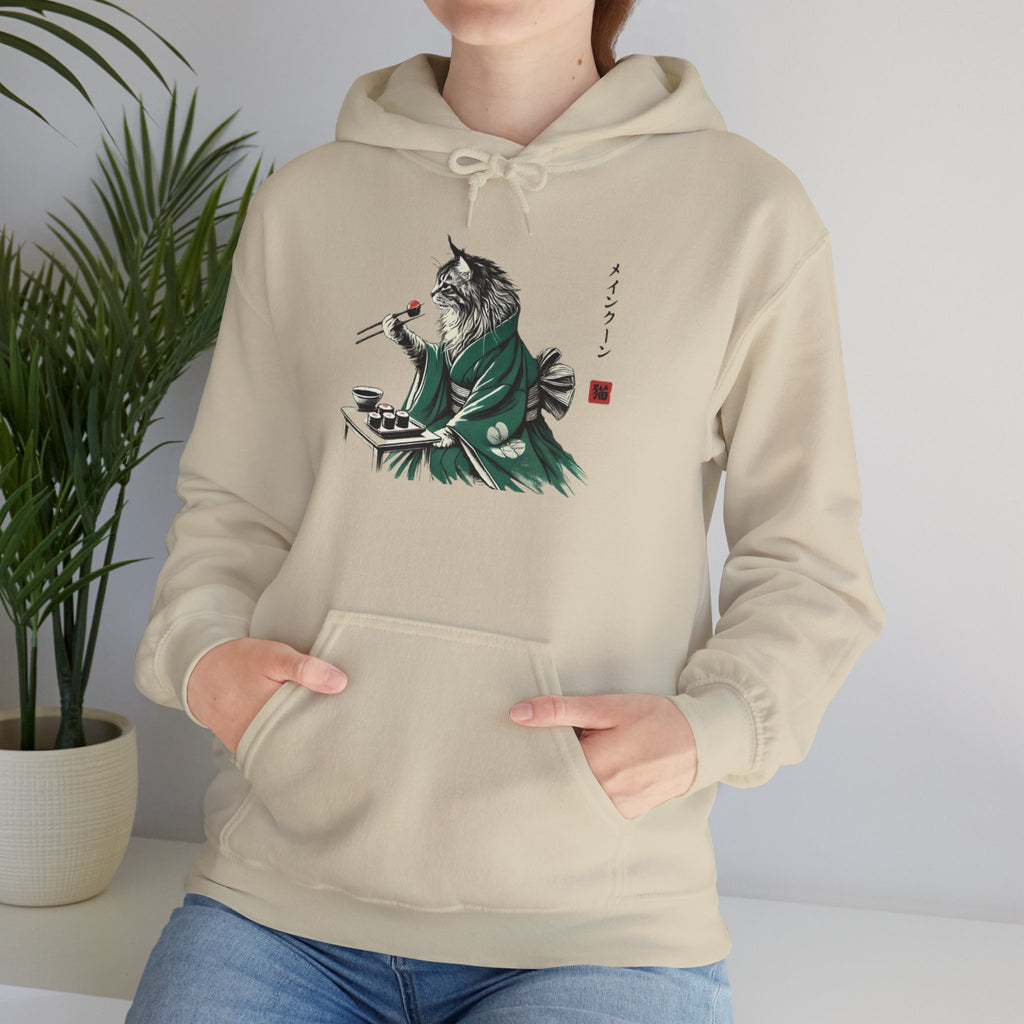 Maine Coon Cat Sushi Hoodie