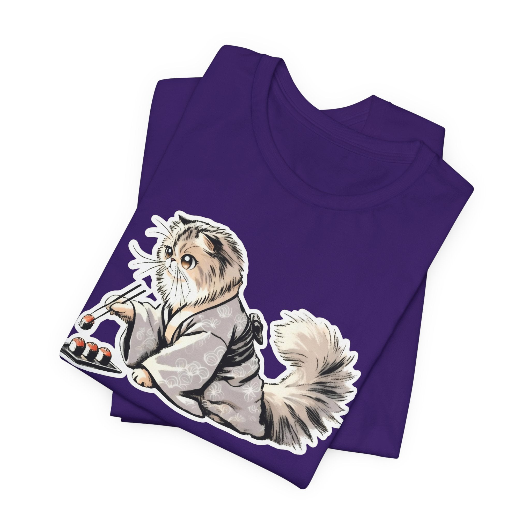 Sushi Cat Chopsticks Shirt - Cute Japanese Tee