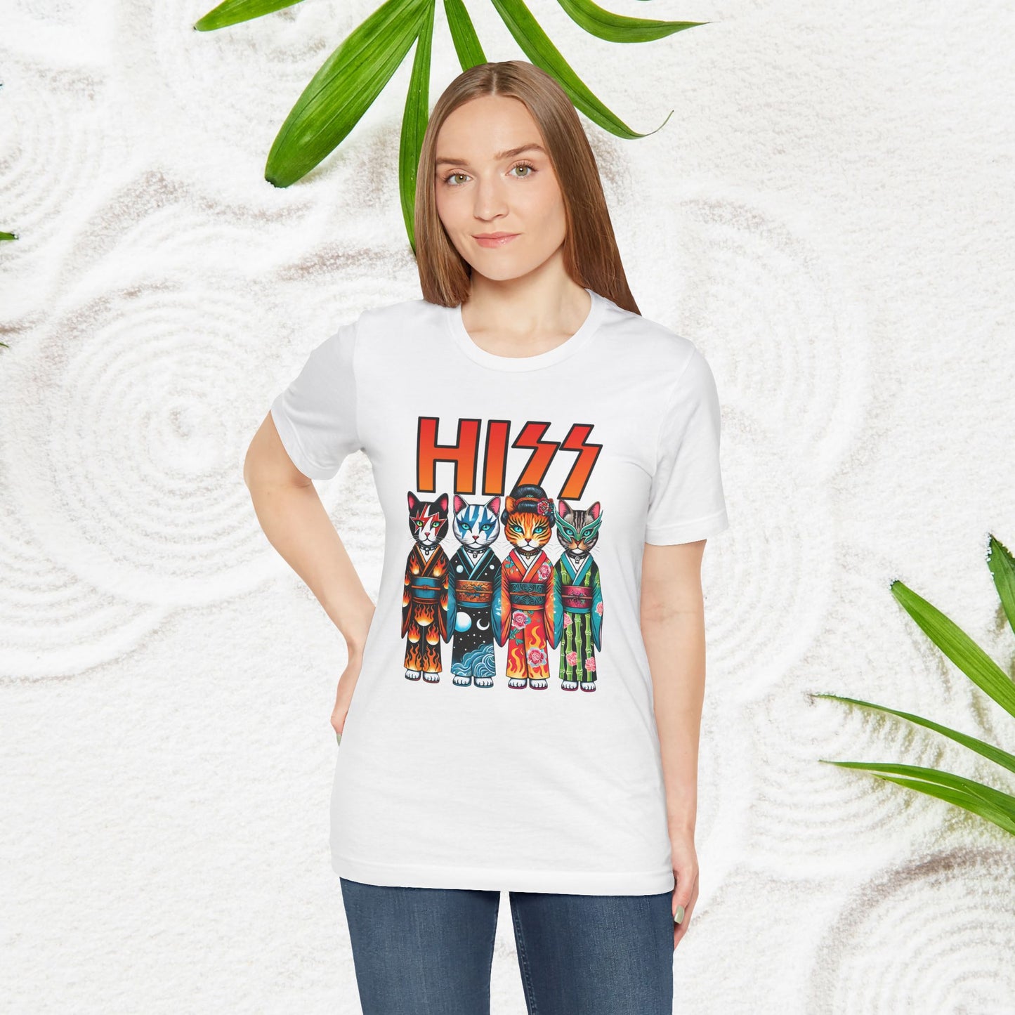 HISS Lustige Kimono-Katzen - Unisex T-Shirt