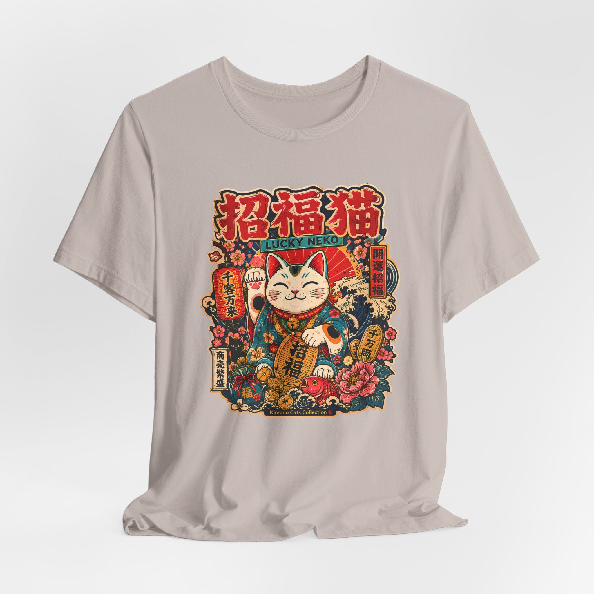 Lucky Maneki Neko T-Shirt — Vintage Japanese Cat Graphic Tee