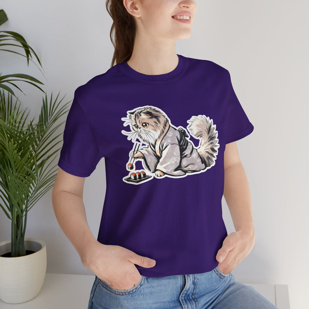 Sushi Cat Chopsticks Shirt - Cute Japanese Tee