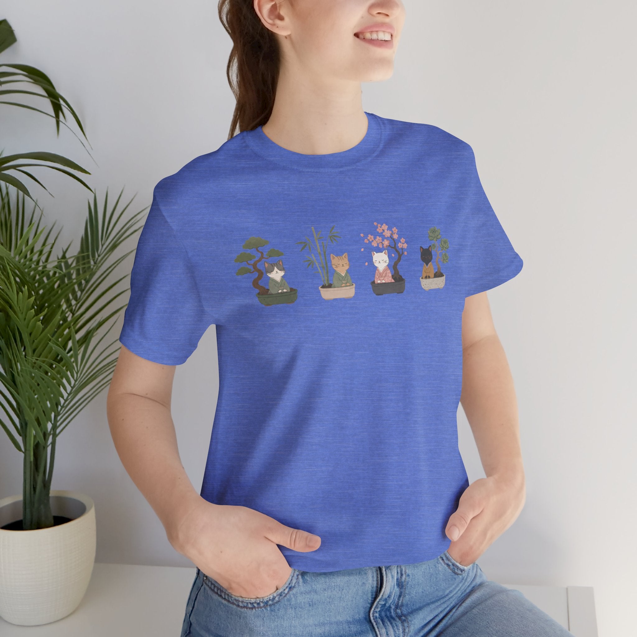 Bonsai Collection Tee — Minimal Cat Graphic T-Shirt