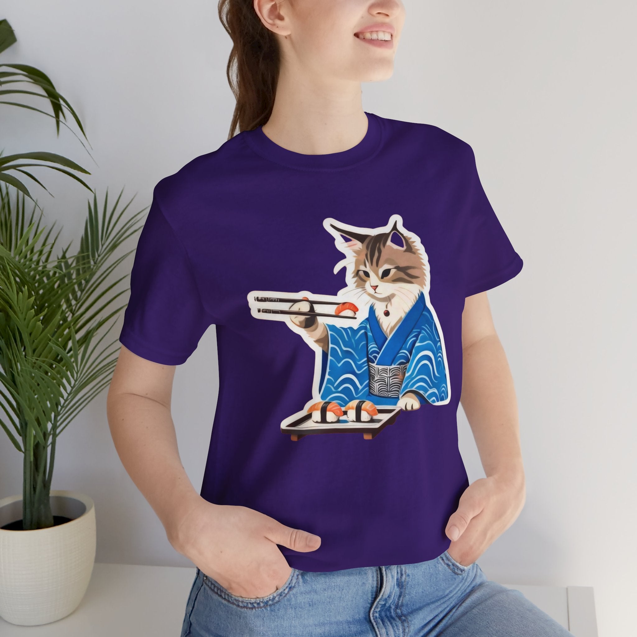 Cute Sushi Cat Shirt - Japanese Kimono Cat Tee