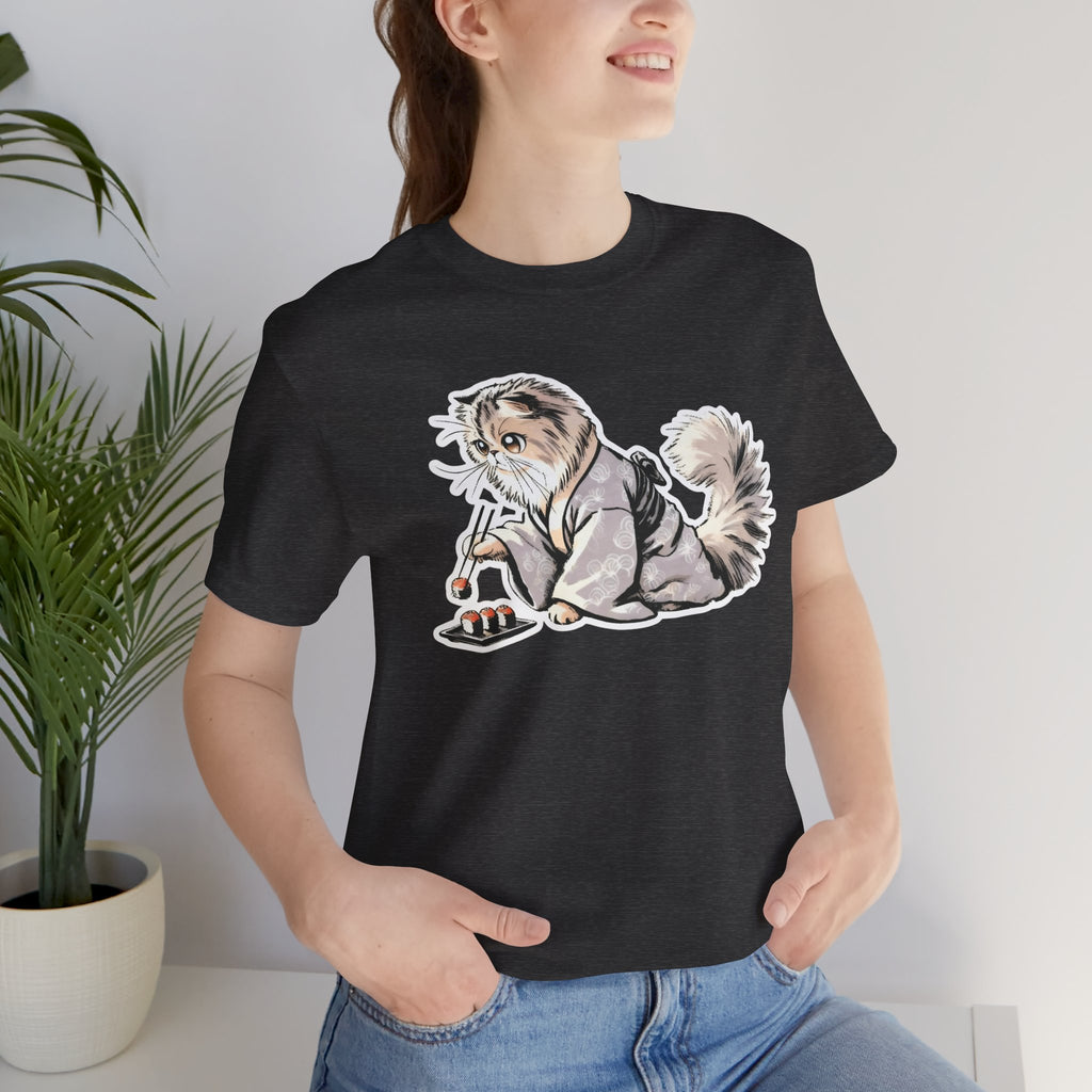 Sushi Cat Chopsticks Shirt - Cute Japanese Tee