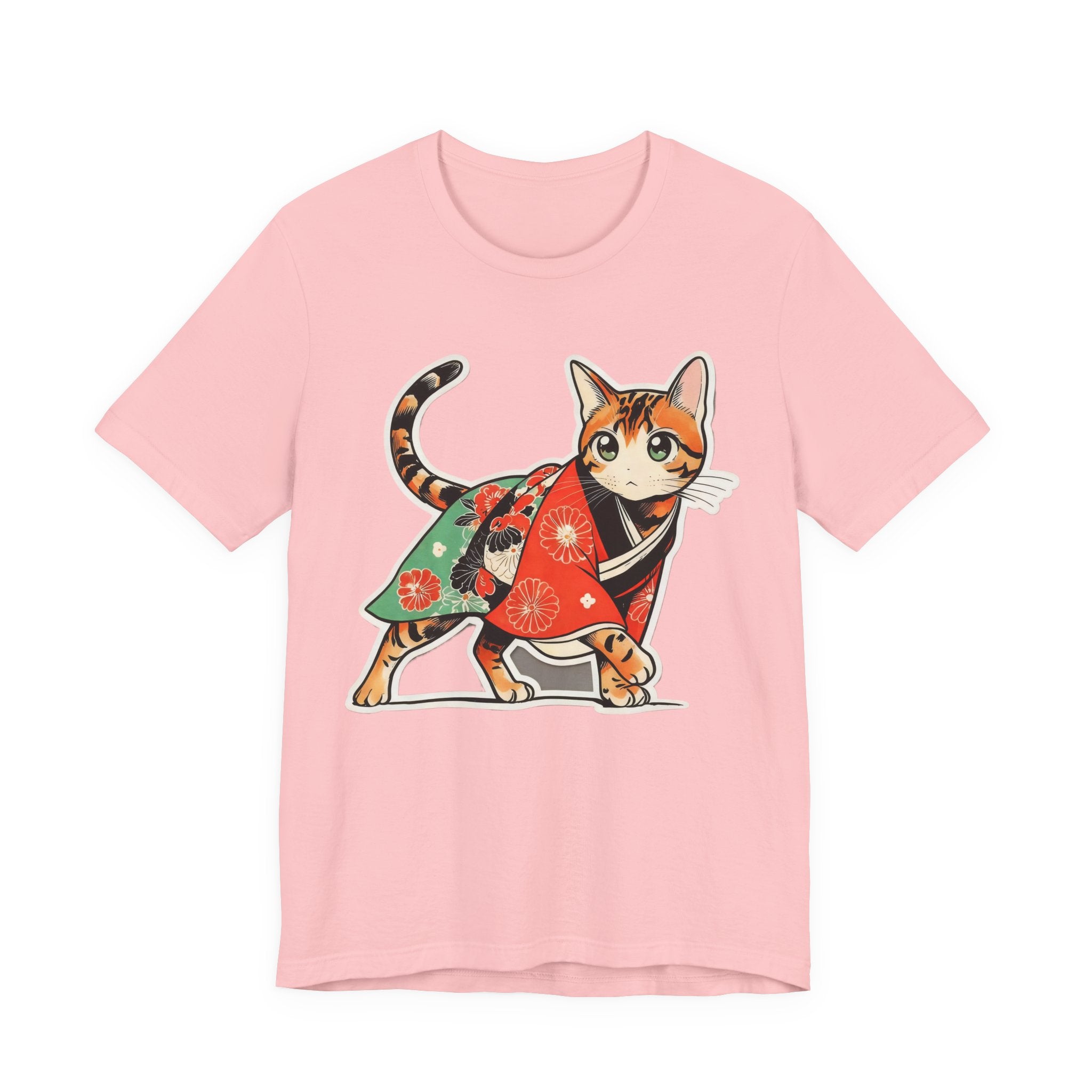 Japanese Kimono Cat Shirt Soft Calm Tee
