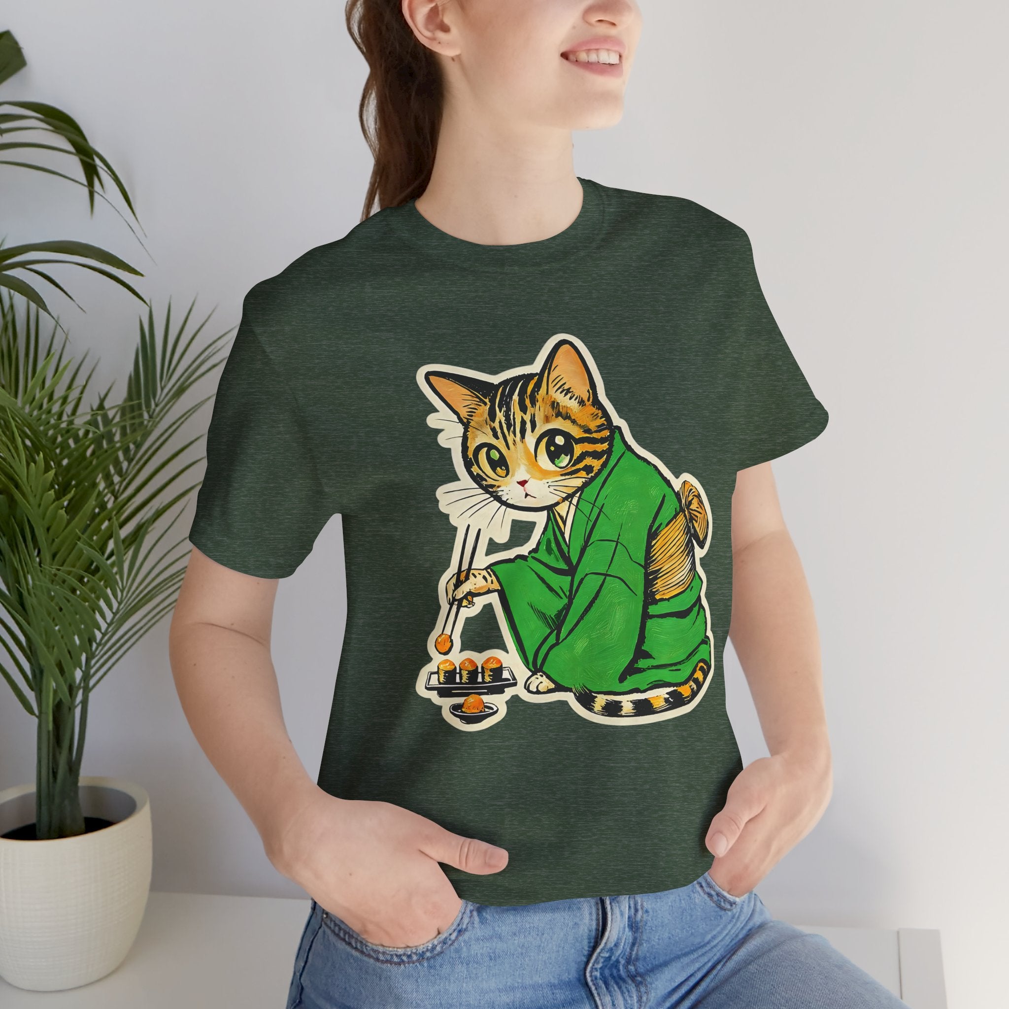 Kawaii Bengal Kimono Cat Shirt  Sushi Cat Tee