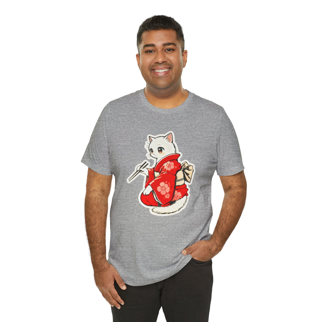 Sushi Kimono Cat Shirt - Cute Japanese Tee