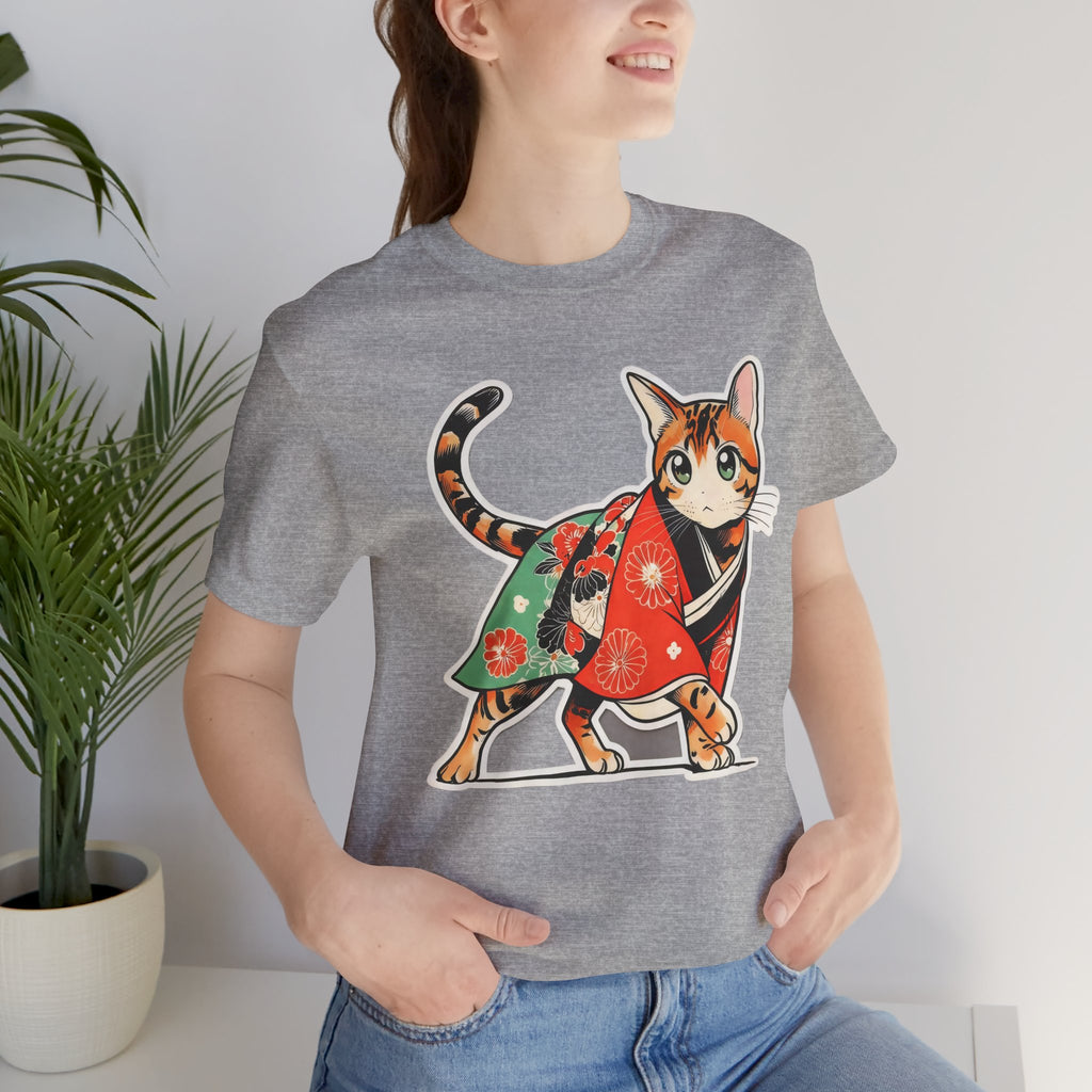 Japanese Kimono Cat Shirt Soft Calm Tee
