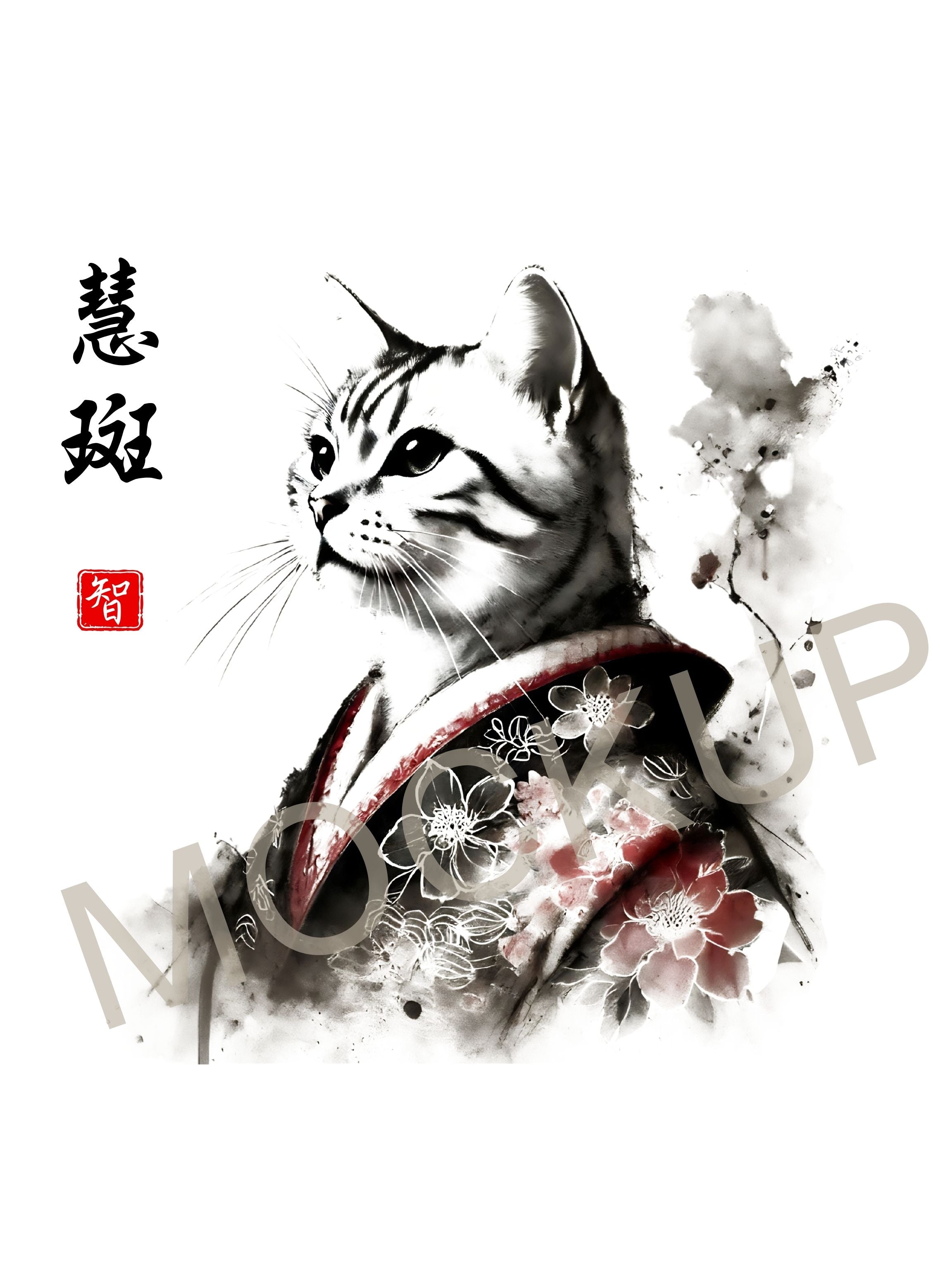 慧斑 (Keihan) – Wisdom Stripes Cat Wall Art