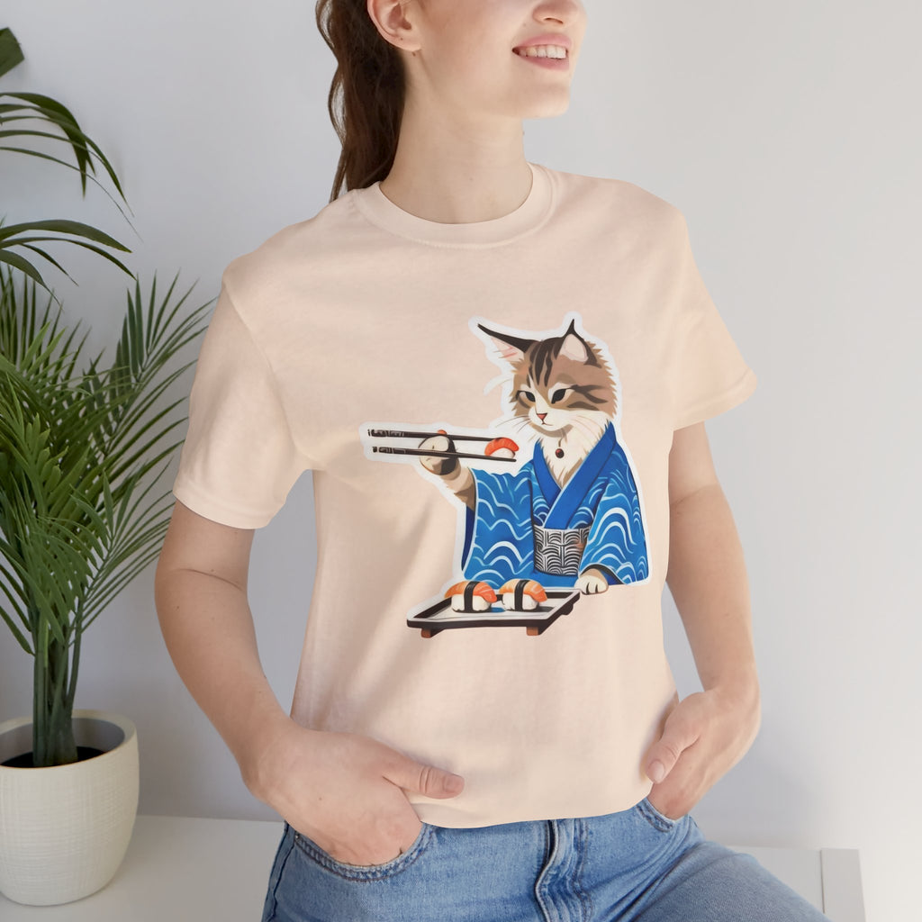 Cute Sushi Cat Shirt - Japanese Kimono Cat Tee