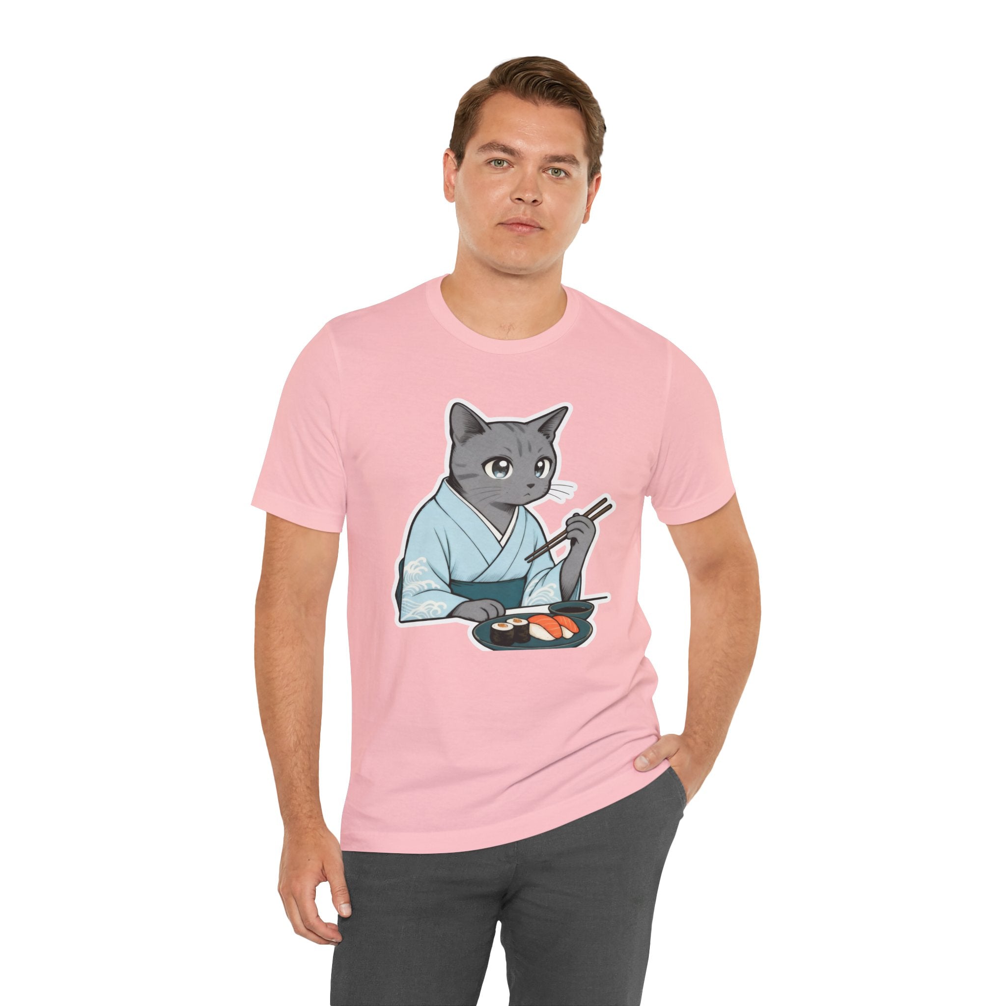 Sushi Kimono Cat Shirt - Japanese Dinner Date Cat Tee