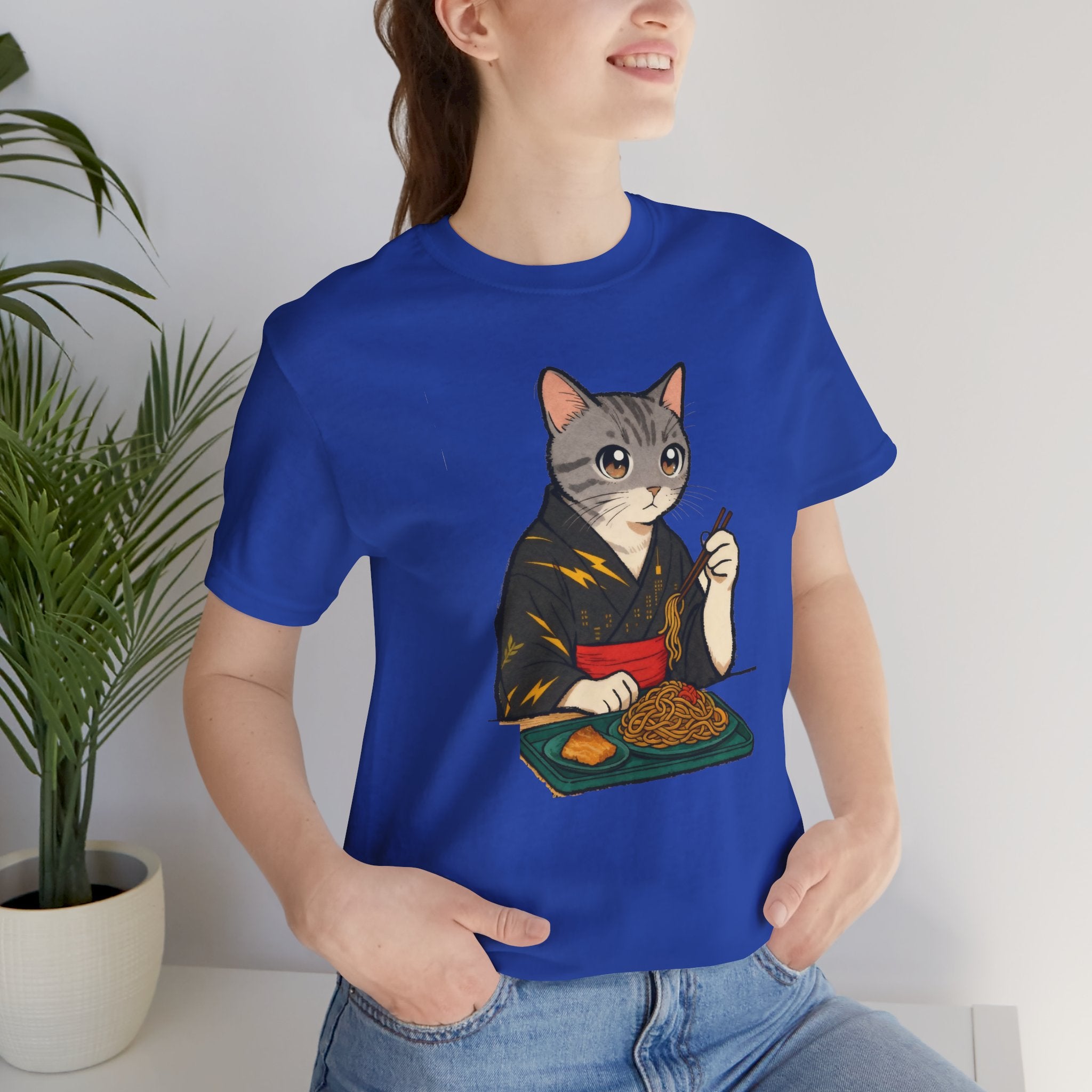 Yakisoba Noodle Cat Shirt - Japanese Street Food Kimono Cat Tee