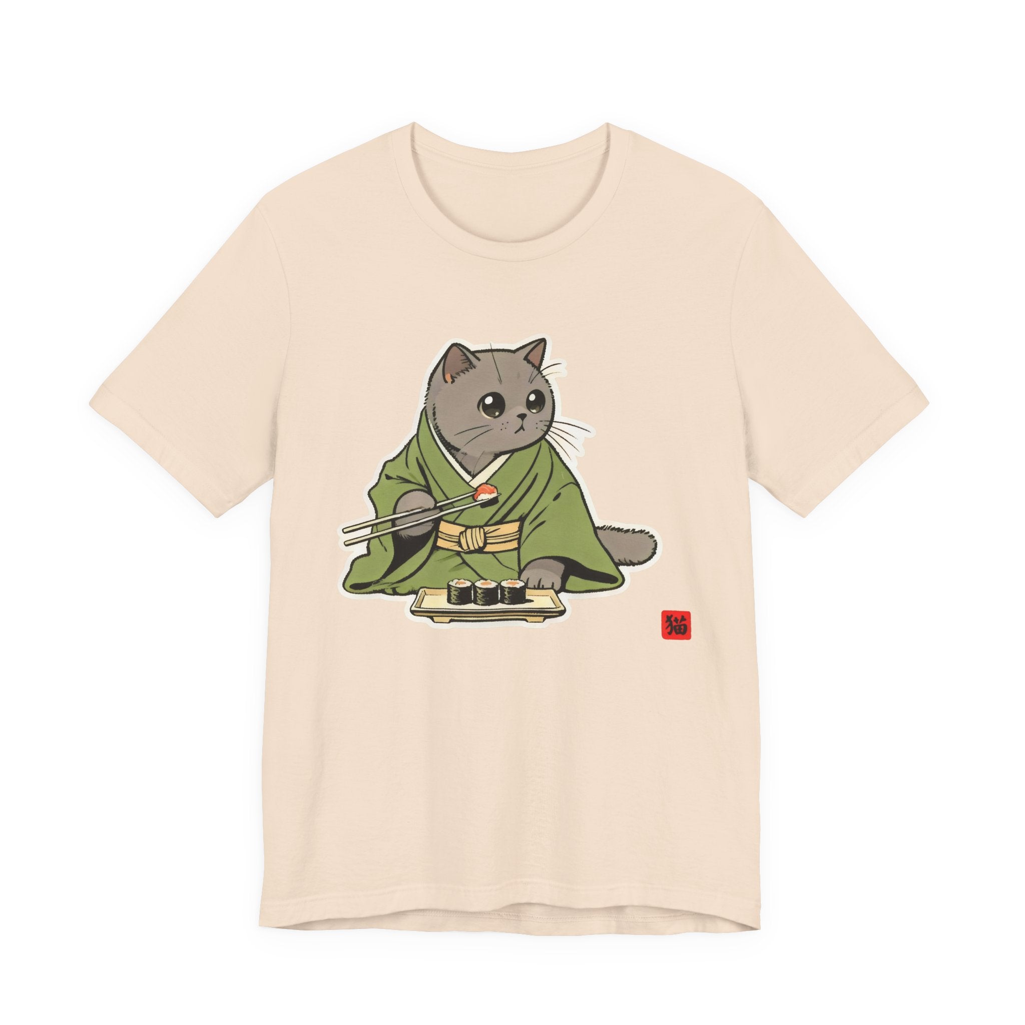 Sushi Cat Tee - Cute Japanese Cat Shirt, British Shorthair