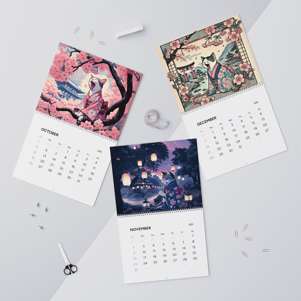 Kawaii Zen Cats of Edo Calendar 2025