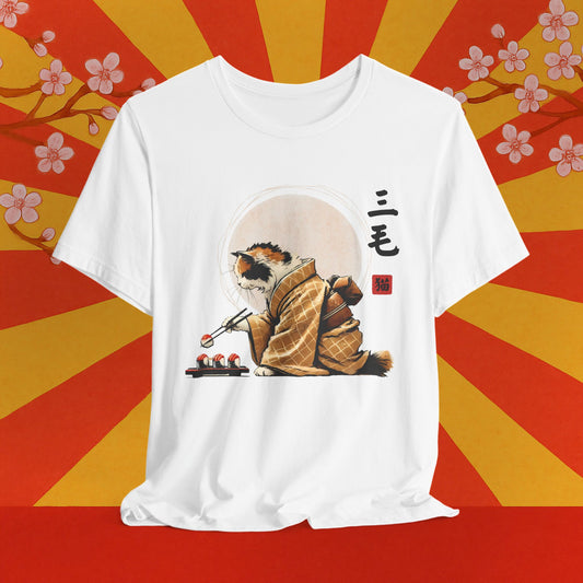 Cat Eating Sushi Tee