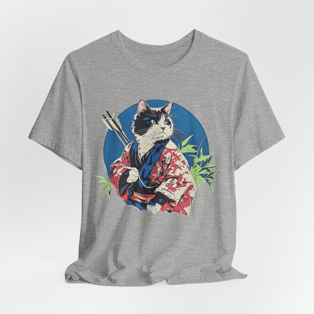 Cat Warrior T-Shirt: Kyudo Anime Graphic Tee