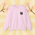 Black Cat Sakura Sweatshirt - Unisex Crewneck