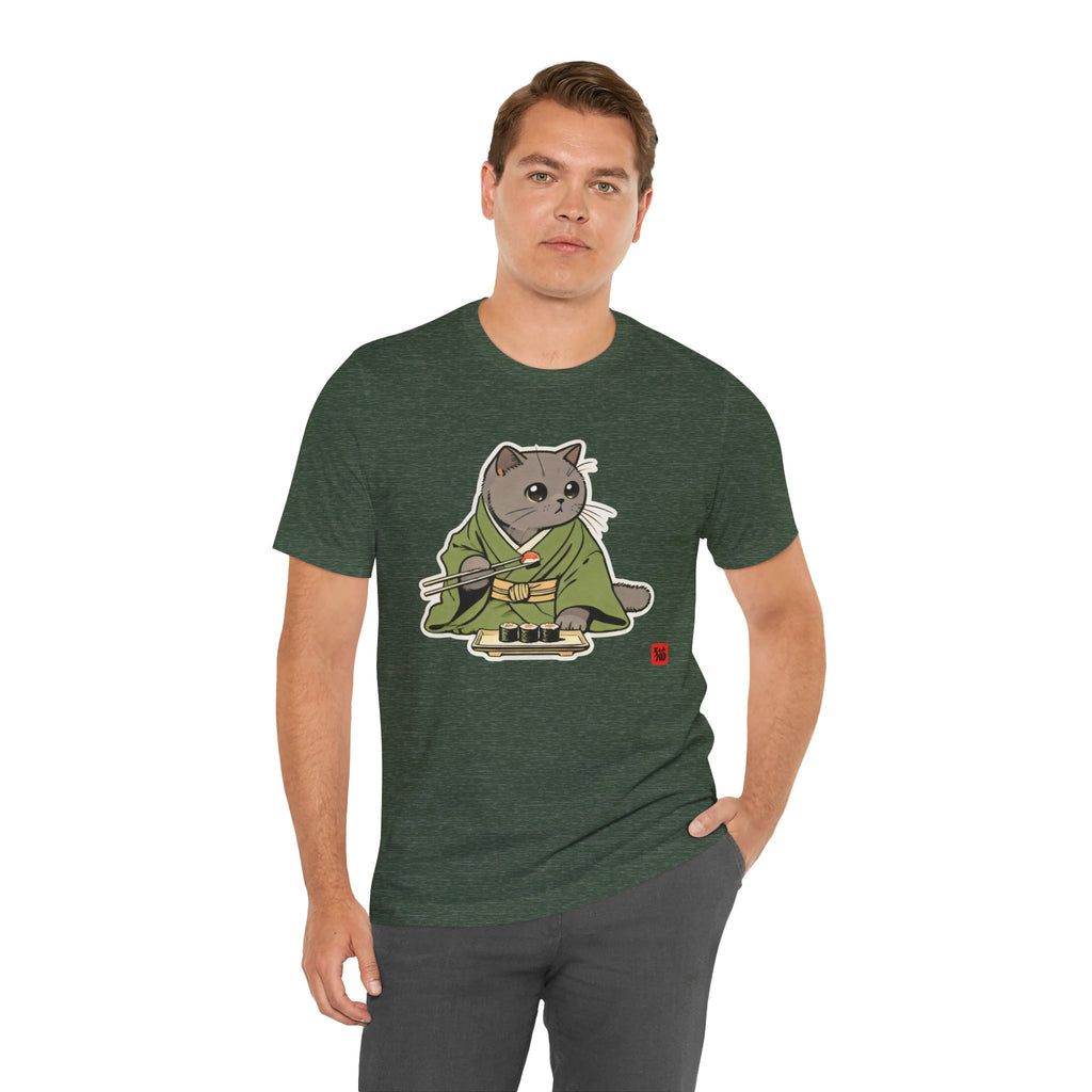 Sushi Cat Shirt - Adorable Japanese Cat Tee for British Shorthair Lovers - Kimono Cats Collection