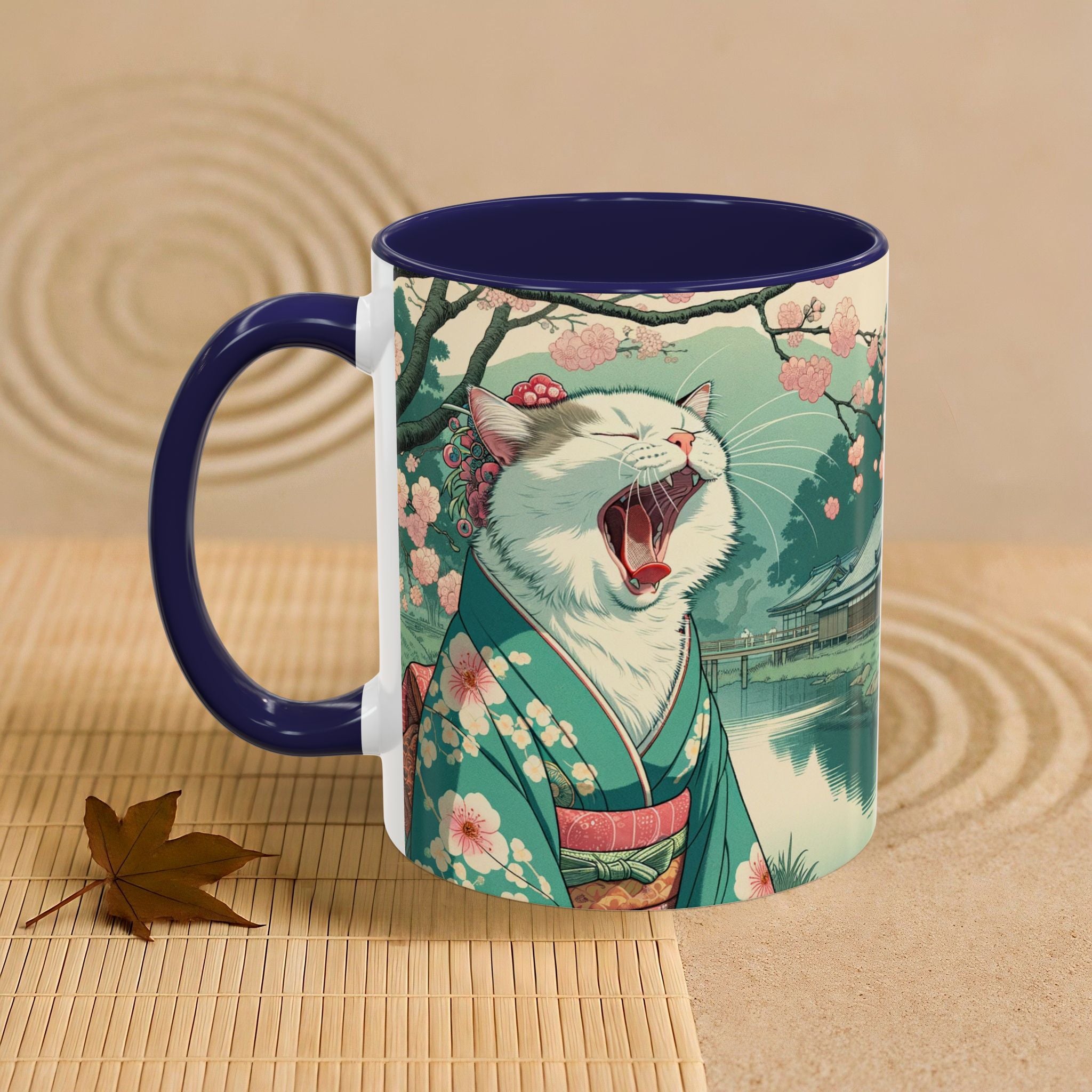 Cute Geisha Cat Mug - Kimono Cat Lover Gift - Kimono Cats Collection