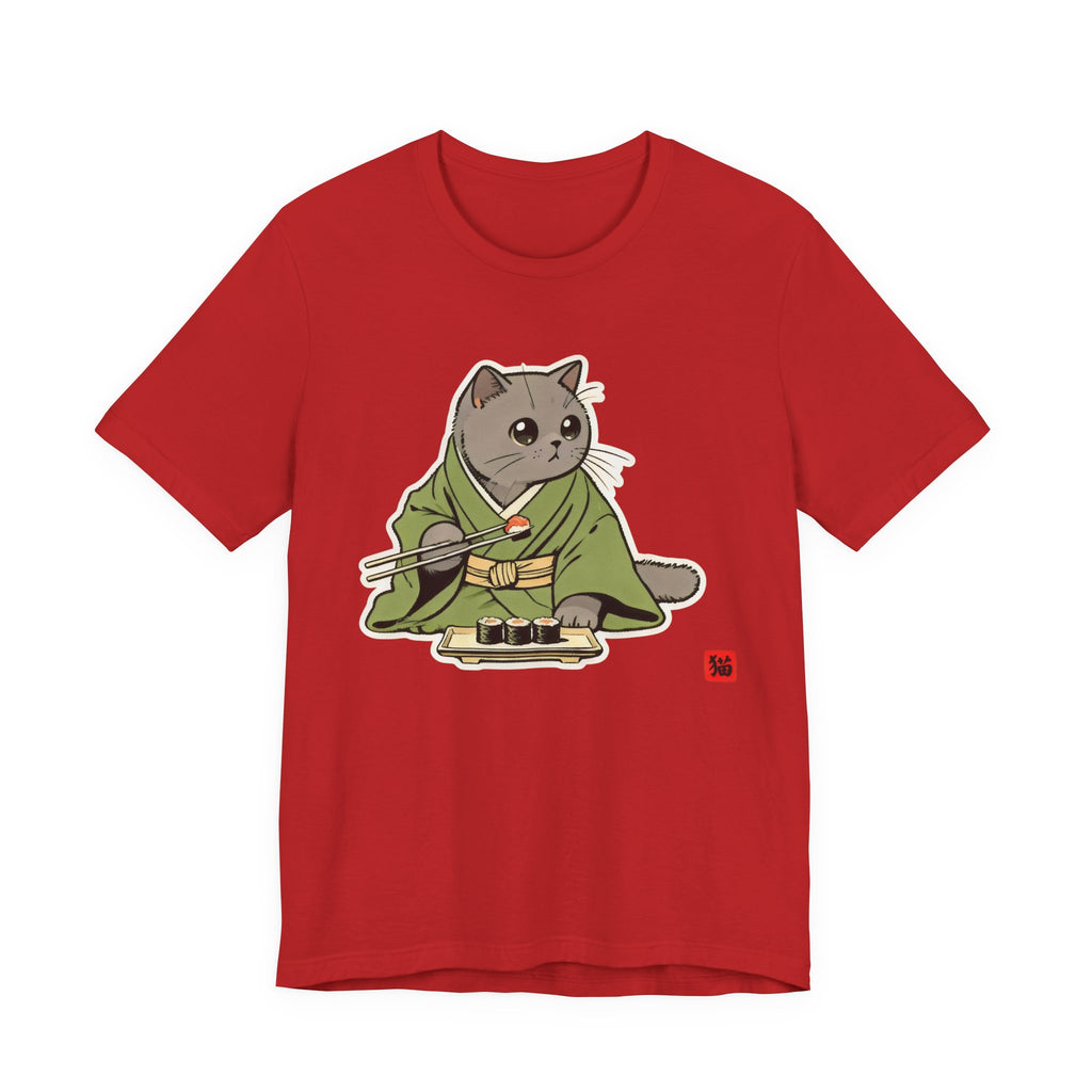 Sushi Cat Tee - Cute Japanese Cat Shirt, British Shorthair