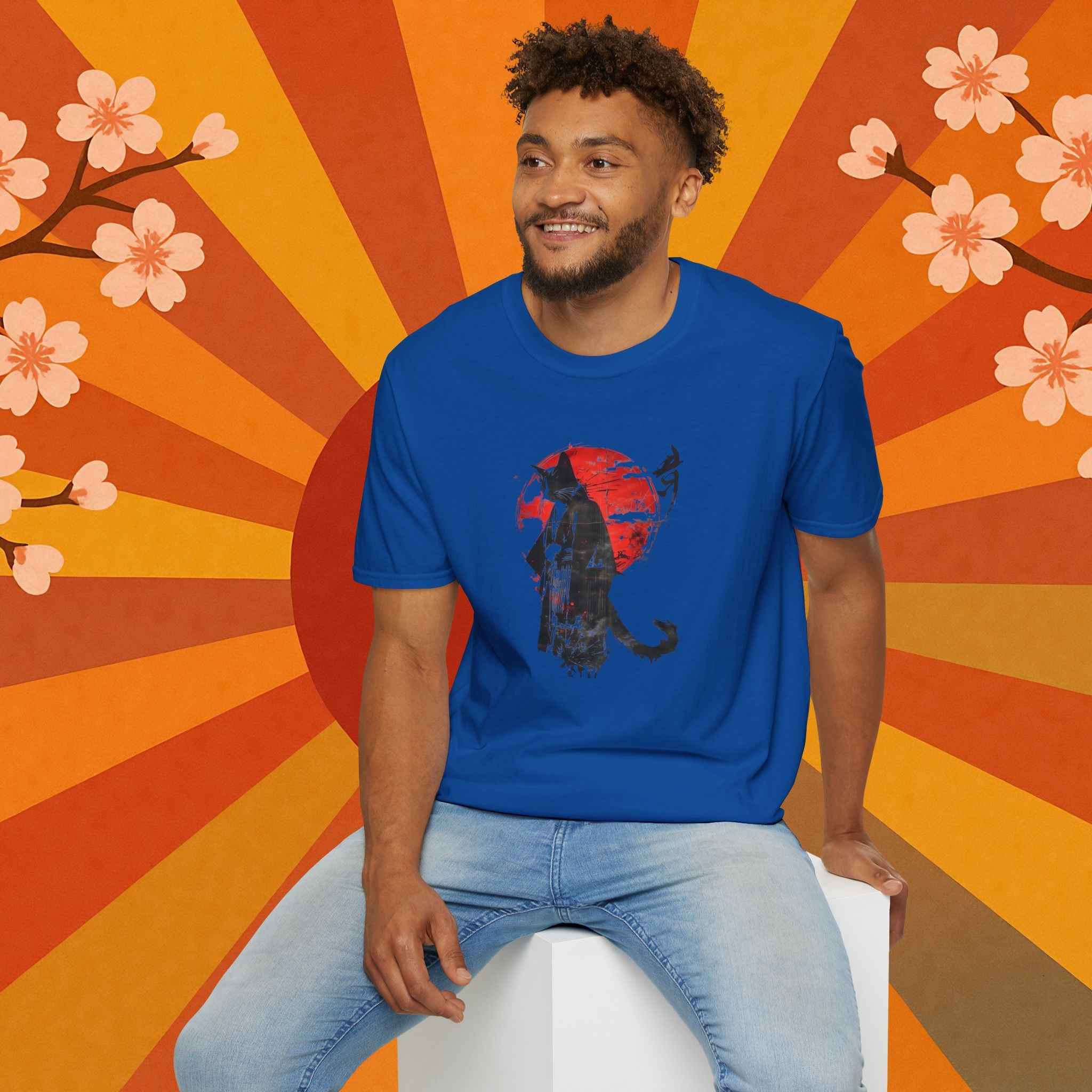 Samurai Cat Japanese Art T-Shirt