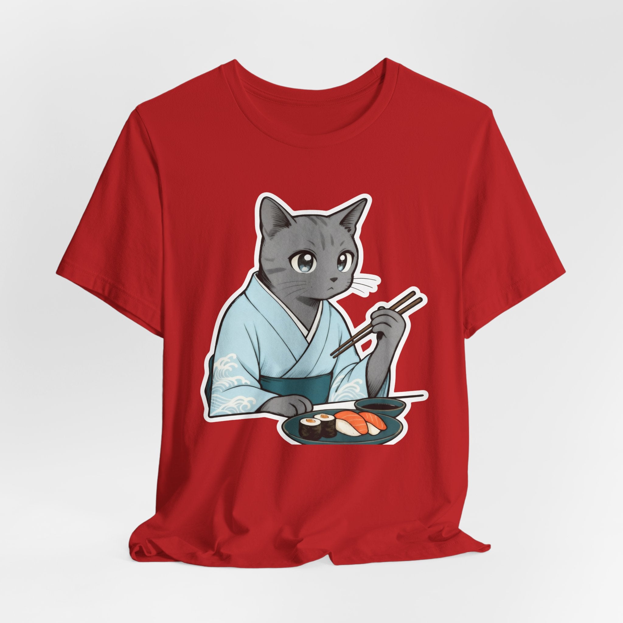 Sushi Kimono Cat Shirt - Japanese Dinner Date Cat Tee