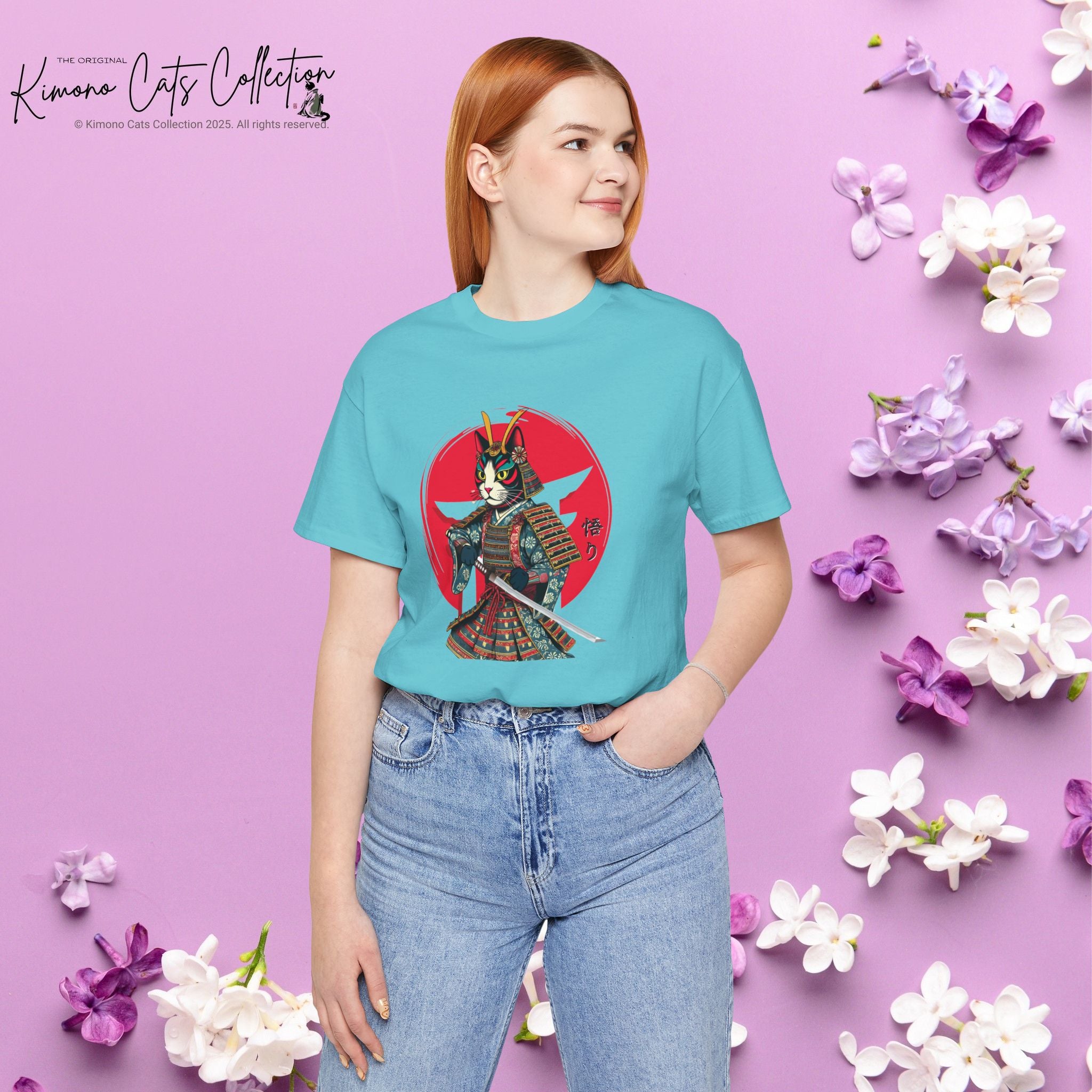 Samurai Cat Warrior Unisex Tee
