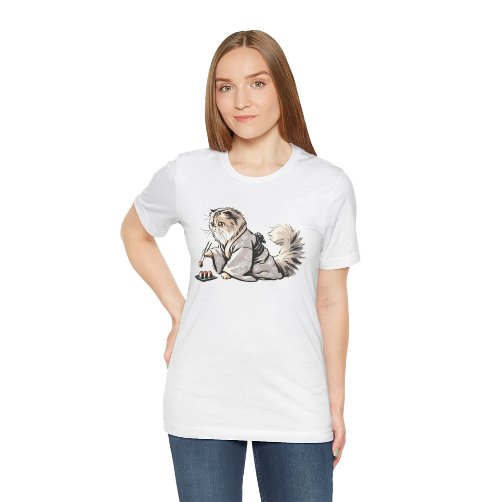 Sushi Cat Chopsticks Shirt - Cute Japanese Tee