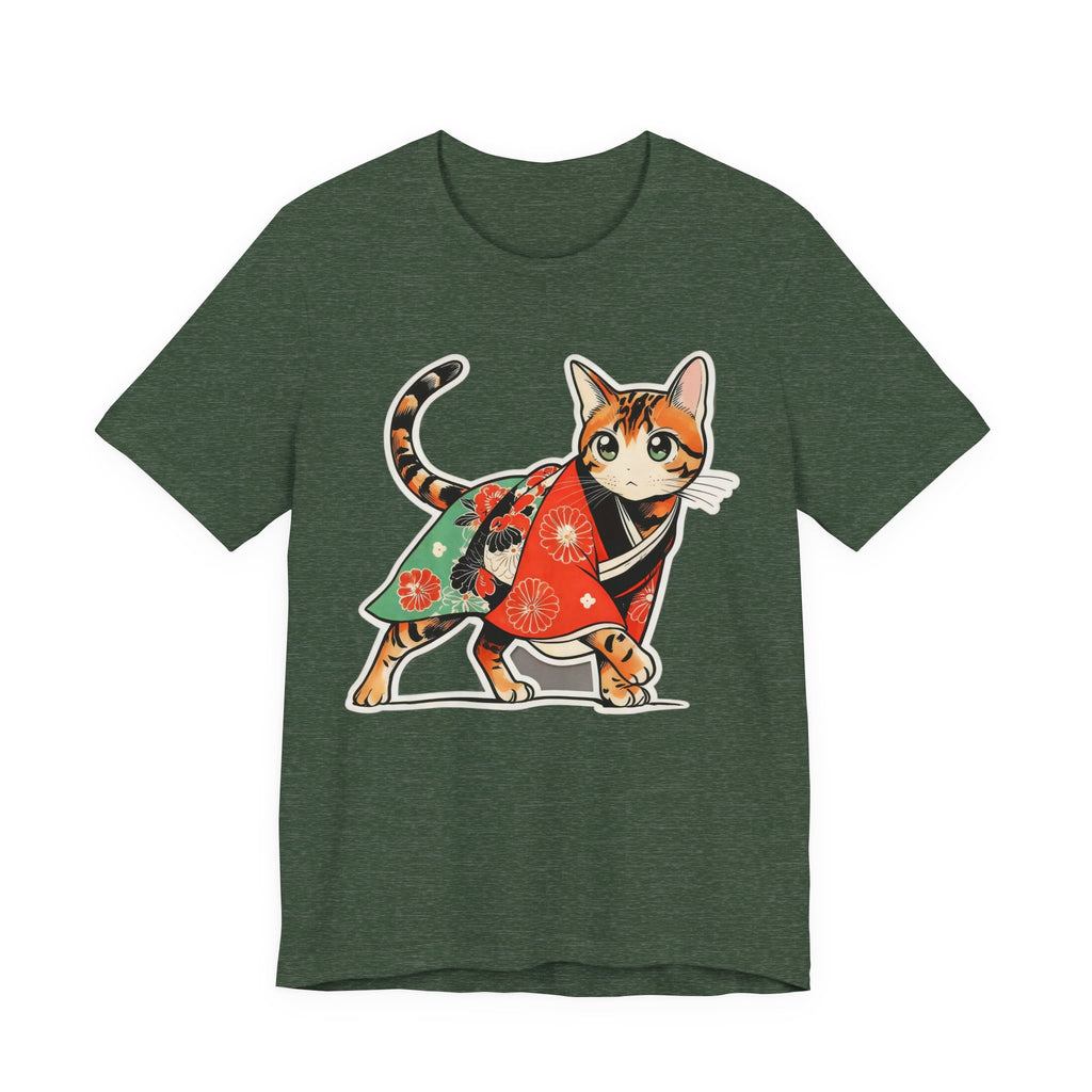 Japanese Kimono Cat Shirt Soft Calm Tee