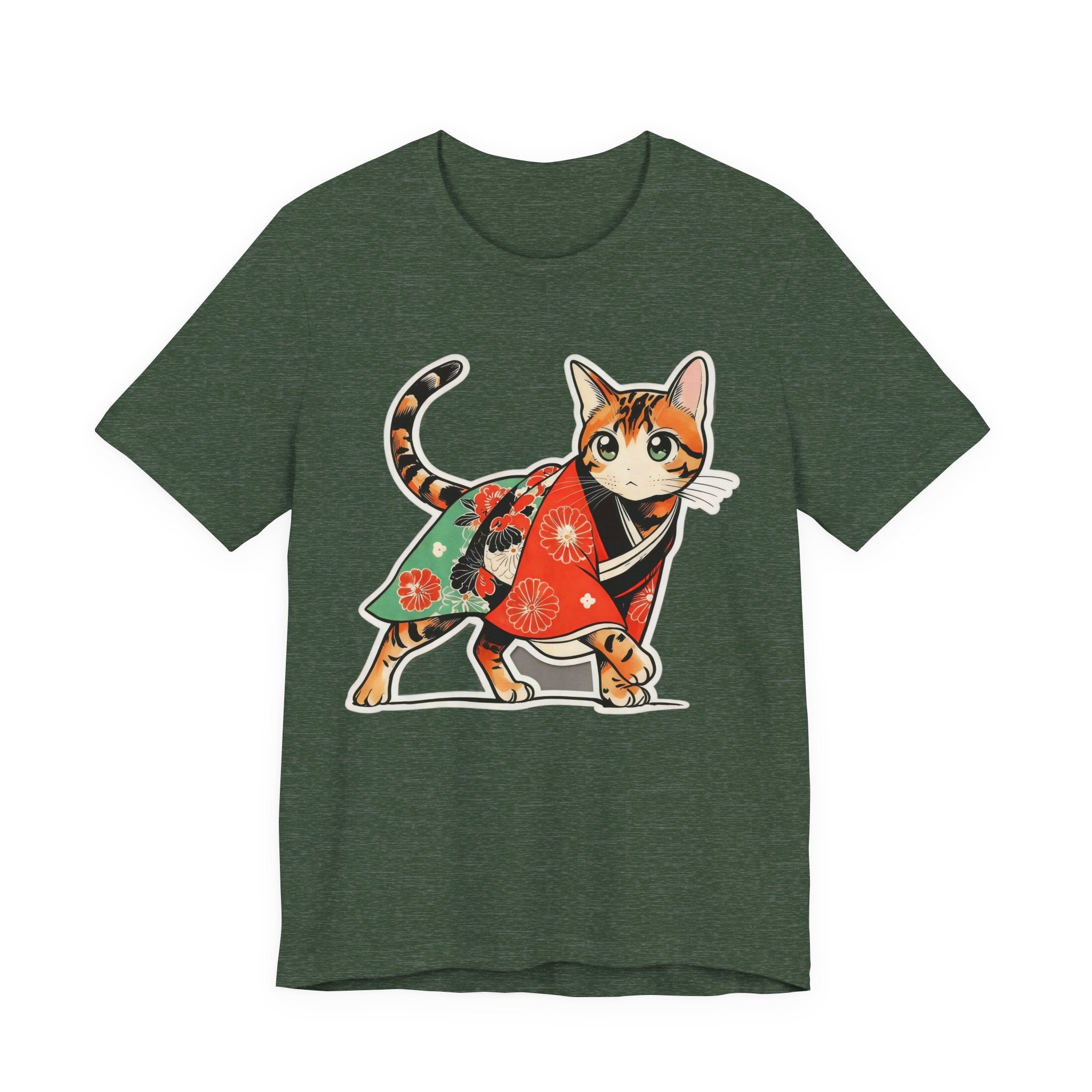 Japanese Kimono Cat Shirt Soft Calm Tee