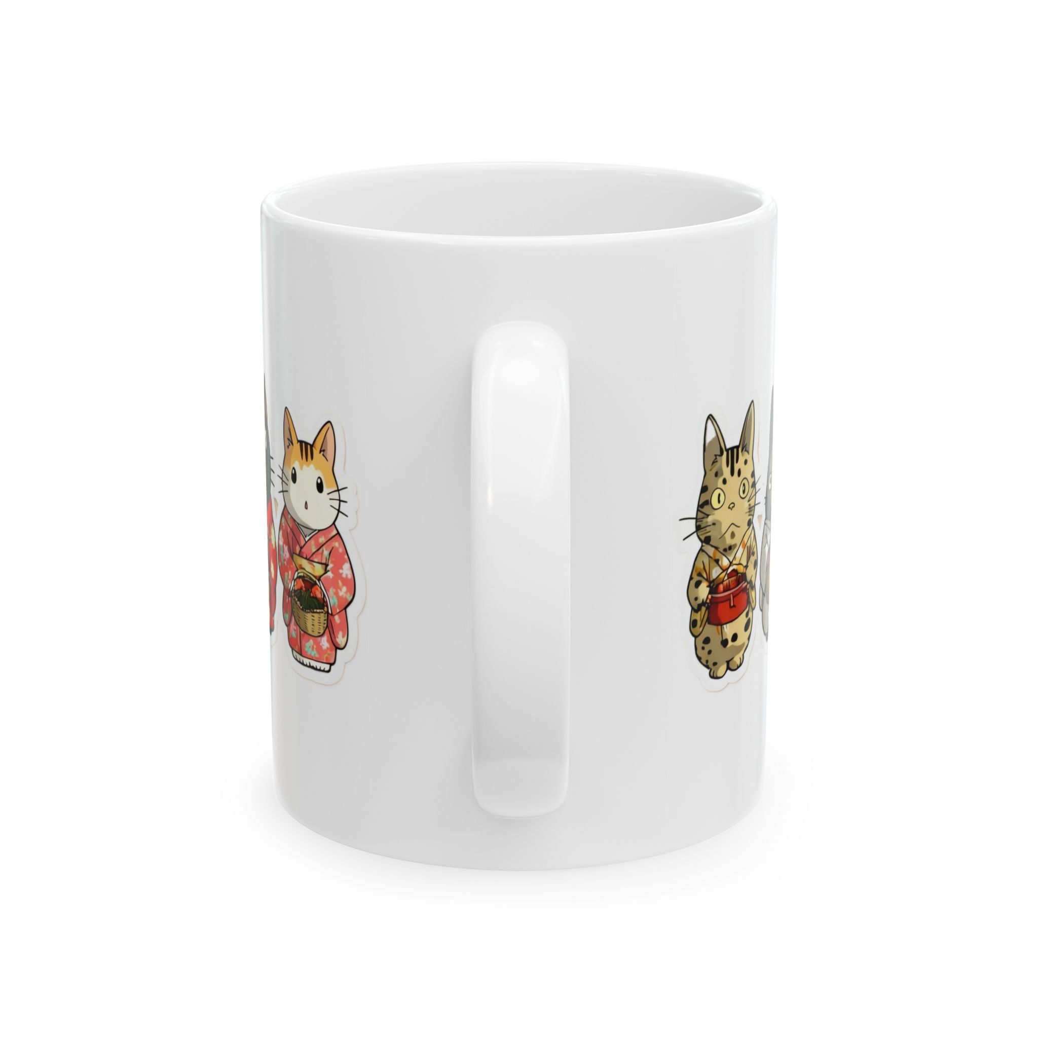 Kawaii Neko Cats in Kimono Tokyo Cats Gift Mug (11oz & 15oz) - Kimono Cats Collection
