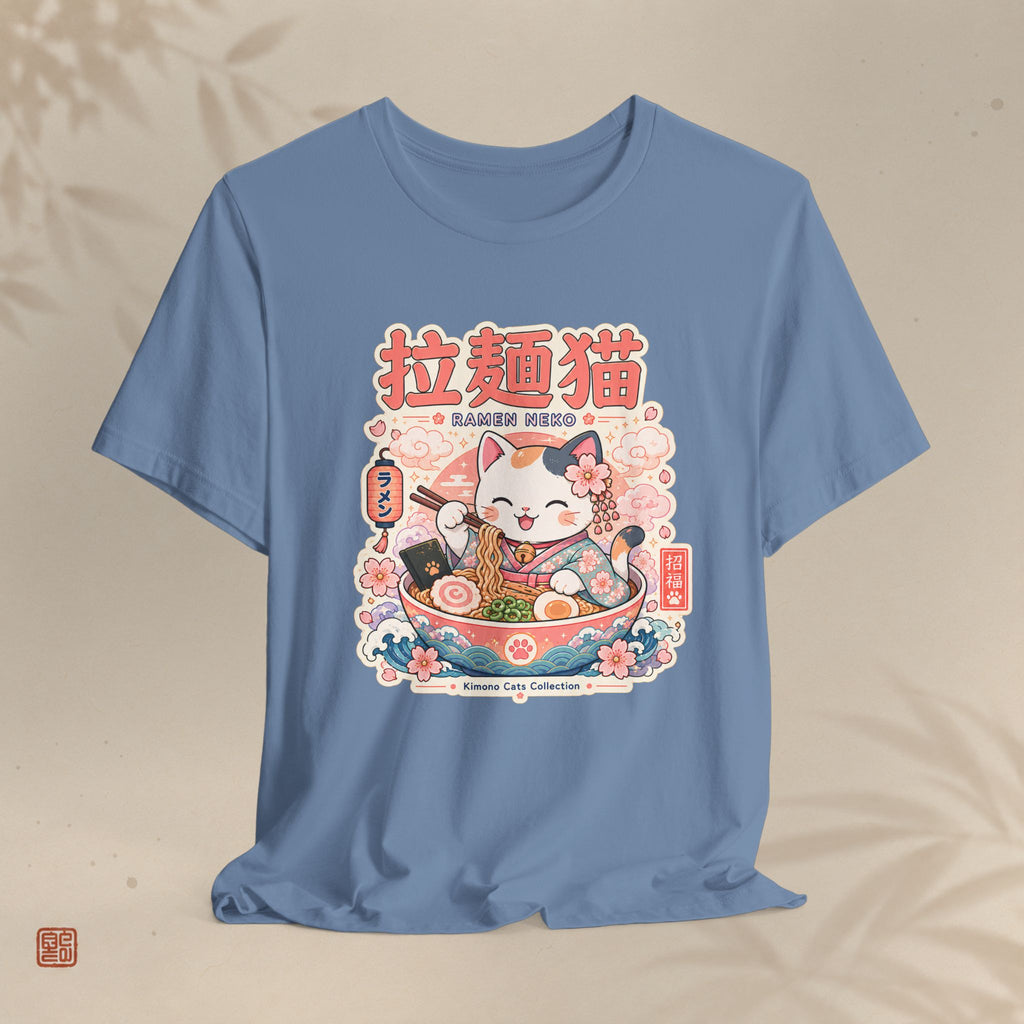 Ramen Maneki Neko T-Shirt — Lucky Cat Ramen Bowl Cute Anime Tee