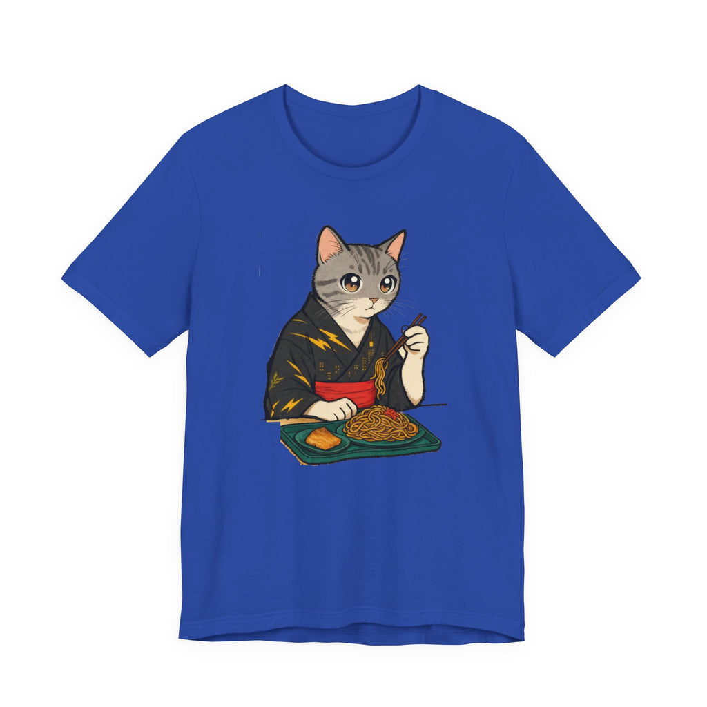 Yakisoba Noodle Cat Shirt - Japanese Street Food Kimono Cat Tee