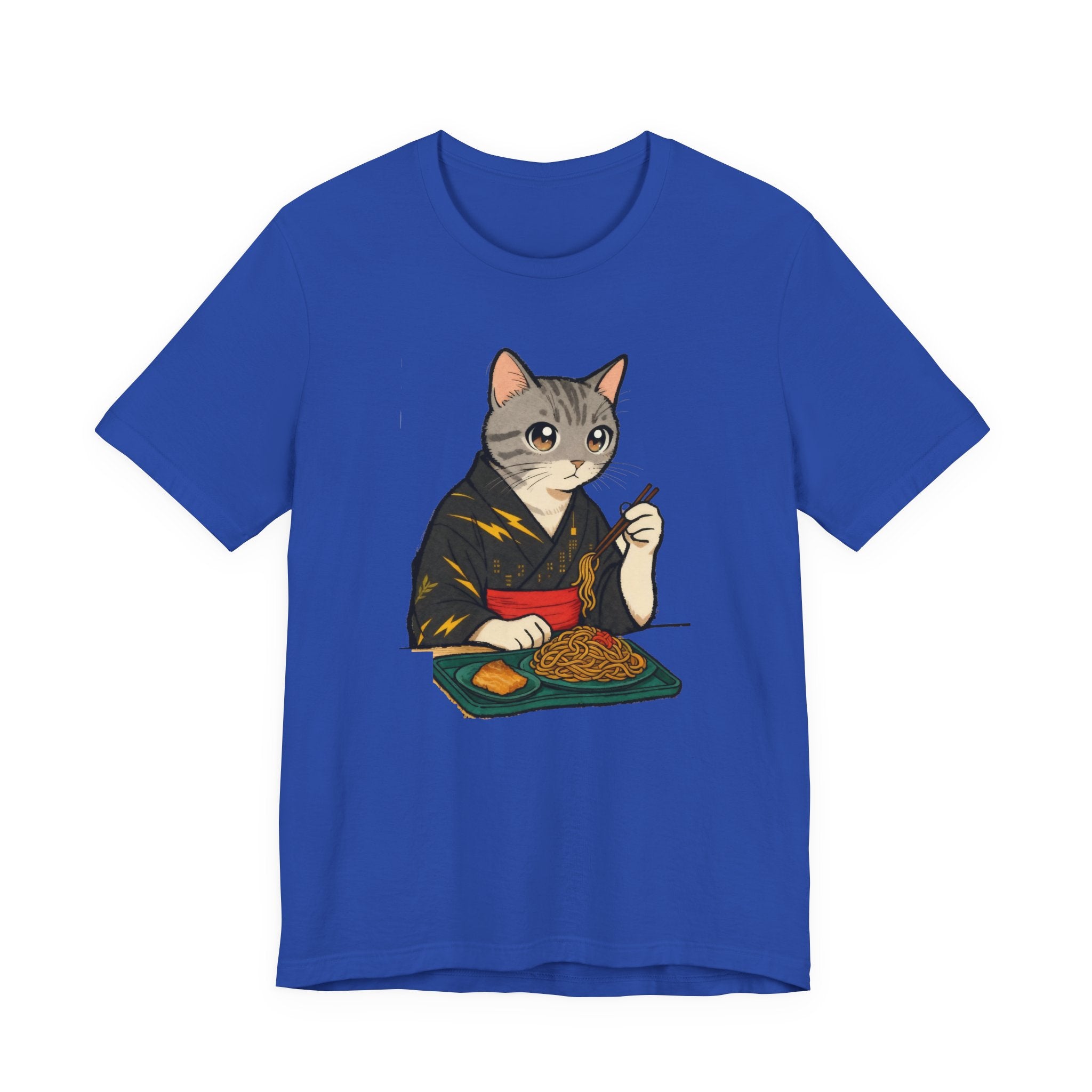 Yakisoba Noodle Cat Shirt - Japanese Street Food Kimono Cat Tee