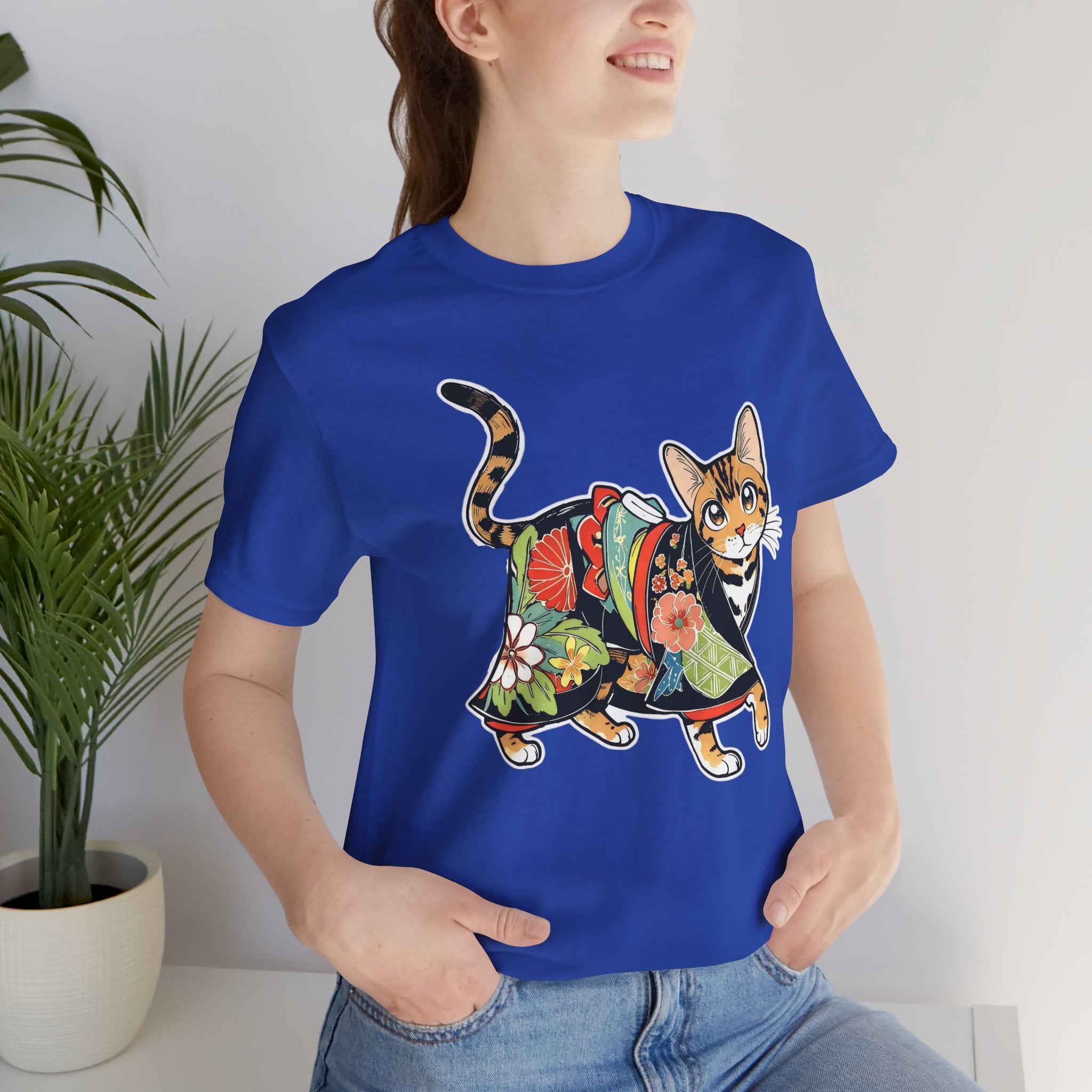 Zen Cat Shirt Japanese Gift Tee, Kimono Cat Bengal