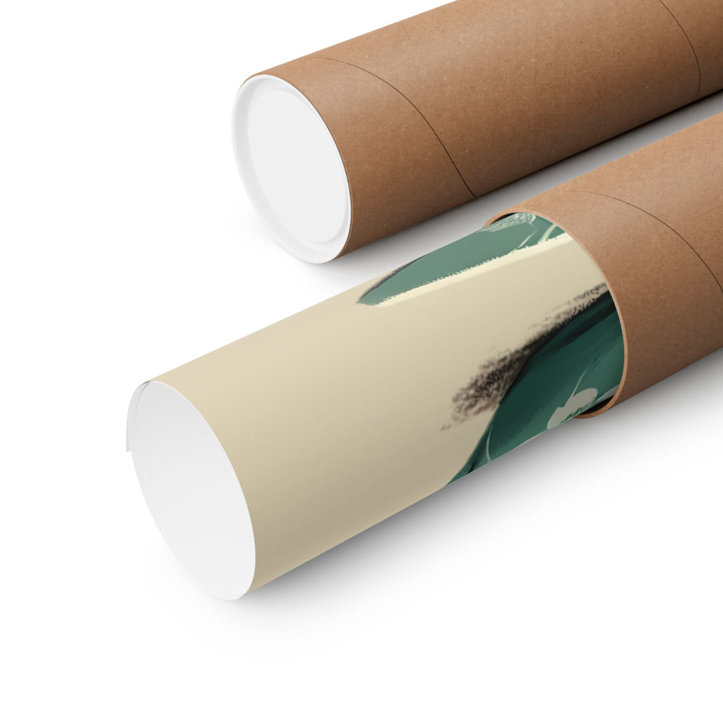 Yoga Black Cat in Green Kimono - Japanese Art Print